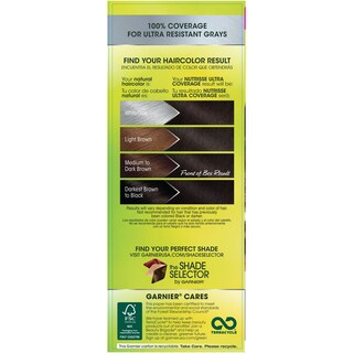 Foto 2 | Tinte Para El Cabello Garnier Nutrisse Ultra Coverage 500 Deep Brown - Venta Internacional.