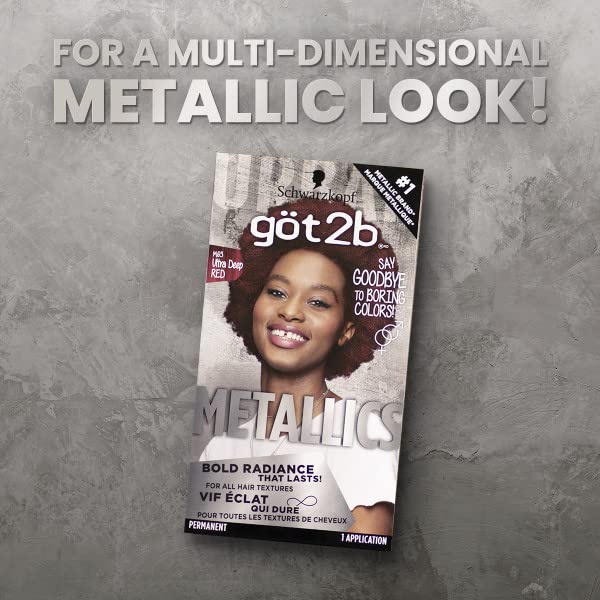 Foto 6 pulgar | Tinte De Pelo Got2b Metallics Permanent M65 Deep Red - Venta Internacional.