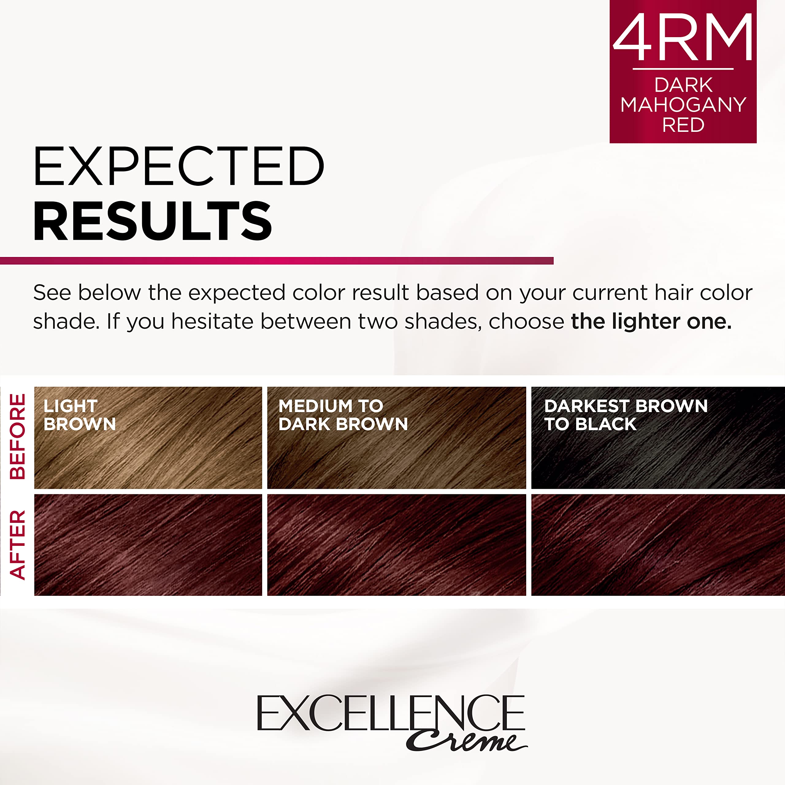 Foto 8 pulgar | Color De Pelo L'oreal Paris Excellence Creme 4rm Rojo Caoba Oscuro - Venta Internacional.