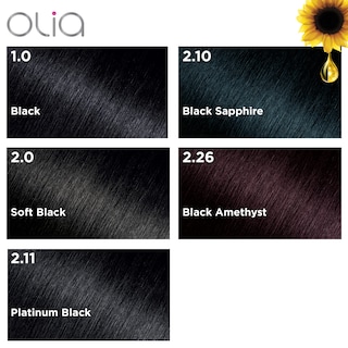 Foto 6 | Tinte Para El Cabello Garnier Olia Sin Amoniaco Platinum Black 60 Ml - Venta Internacional.