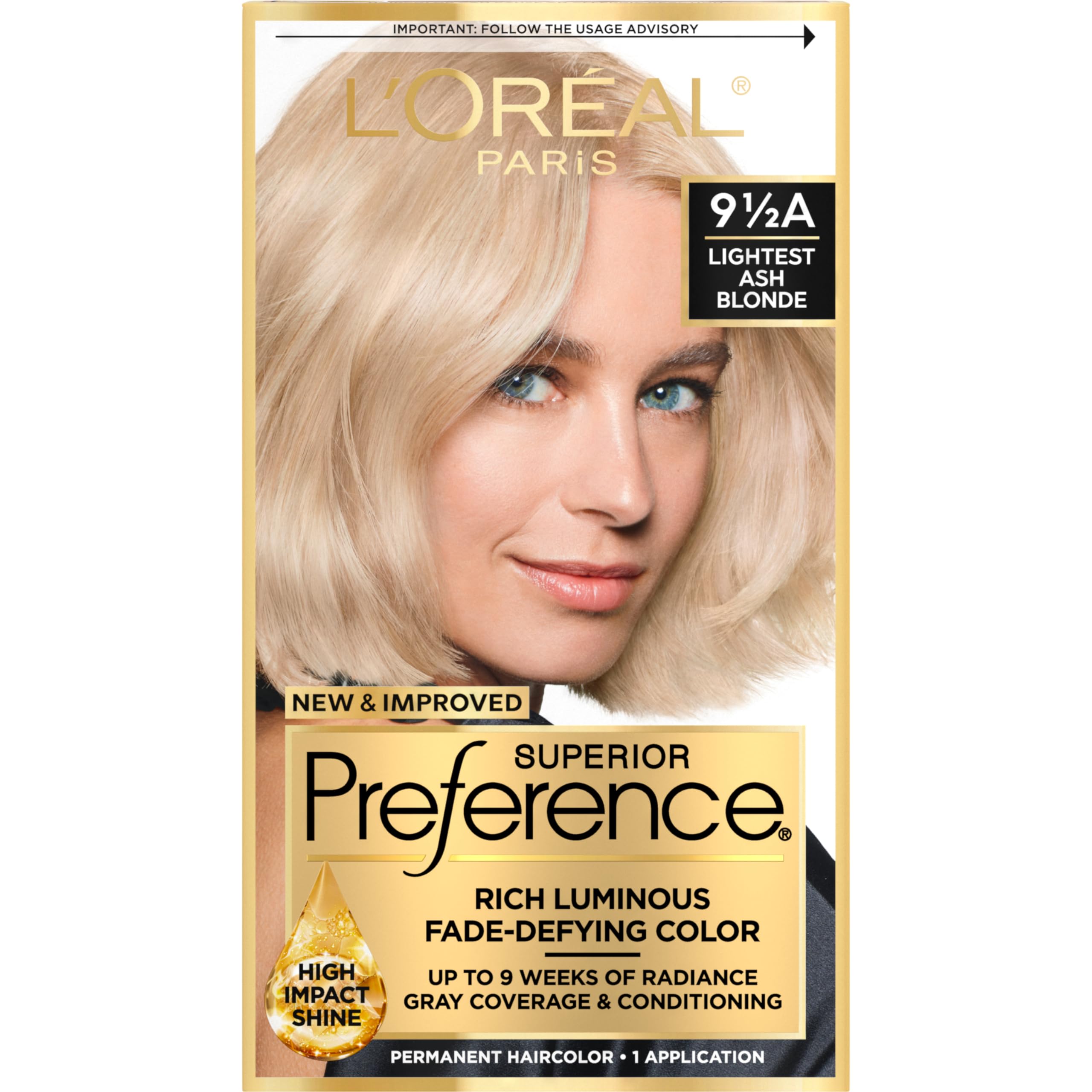 Tinte Para El Cabello L'oreal Paris Superior Preference 9.5 A, Color Ceniza Más Ligero - Venta Internacional.