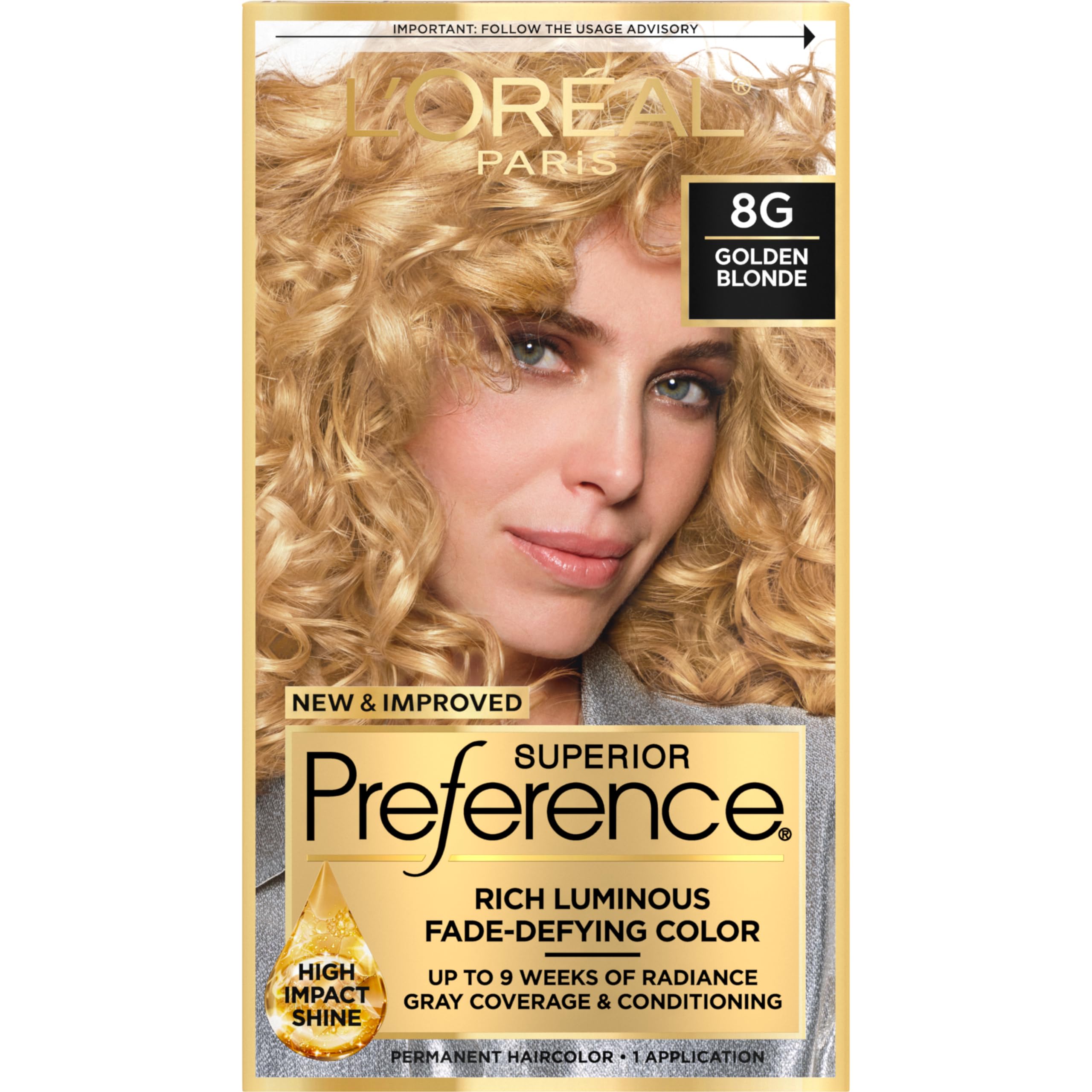 Foto 2 pulgar | Tinte Para El Cabello L'oreal Paris Superior Preference 8g Golden Blonde - Venta Internacional.