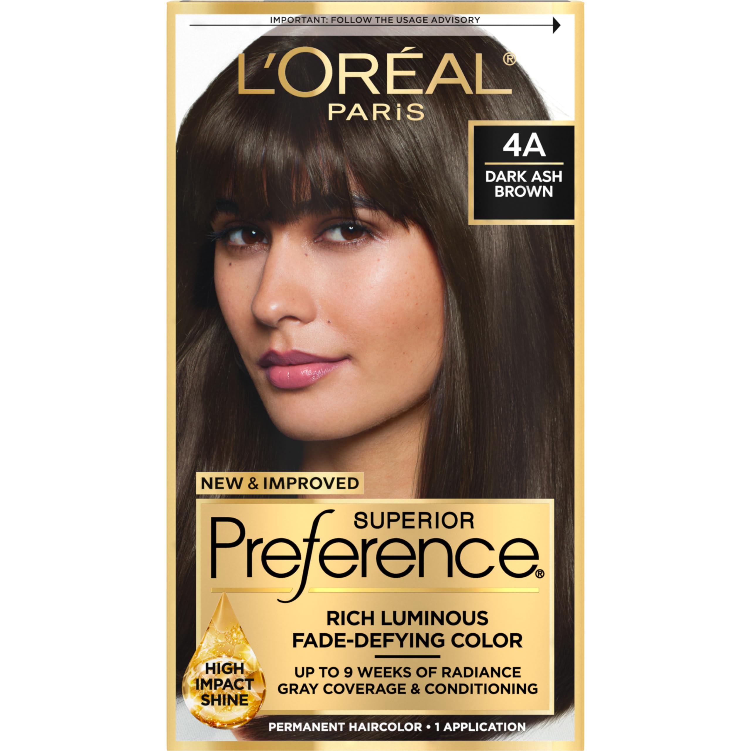 Foto 2 pulgar | Tinte Para El Cabello L'oreal Paris Superior Preference 4a Marrón Ceniza Oscuro - Venta Internacional.