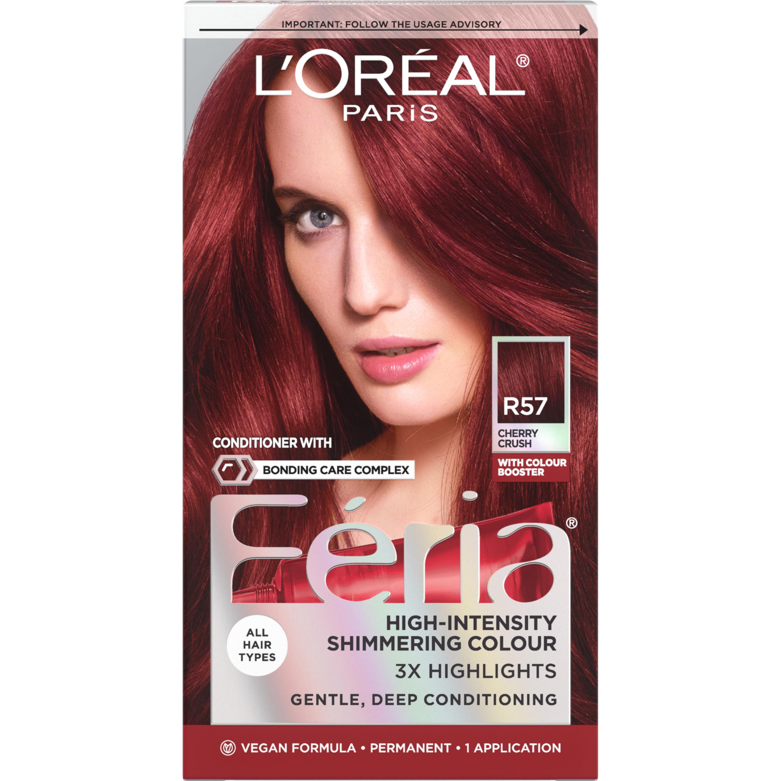 Foto 2 pulgar | Tinte Para El Cabello L'oreal Paris Feria R57 Cherry Crush, Paquete De 1 - Venta Internacional.