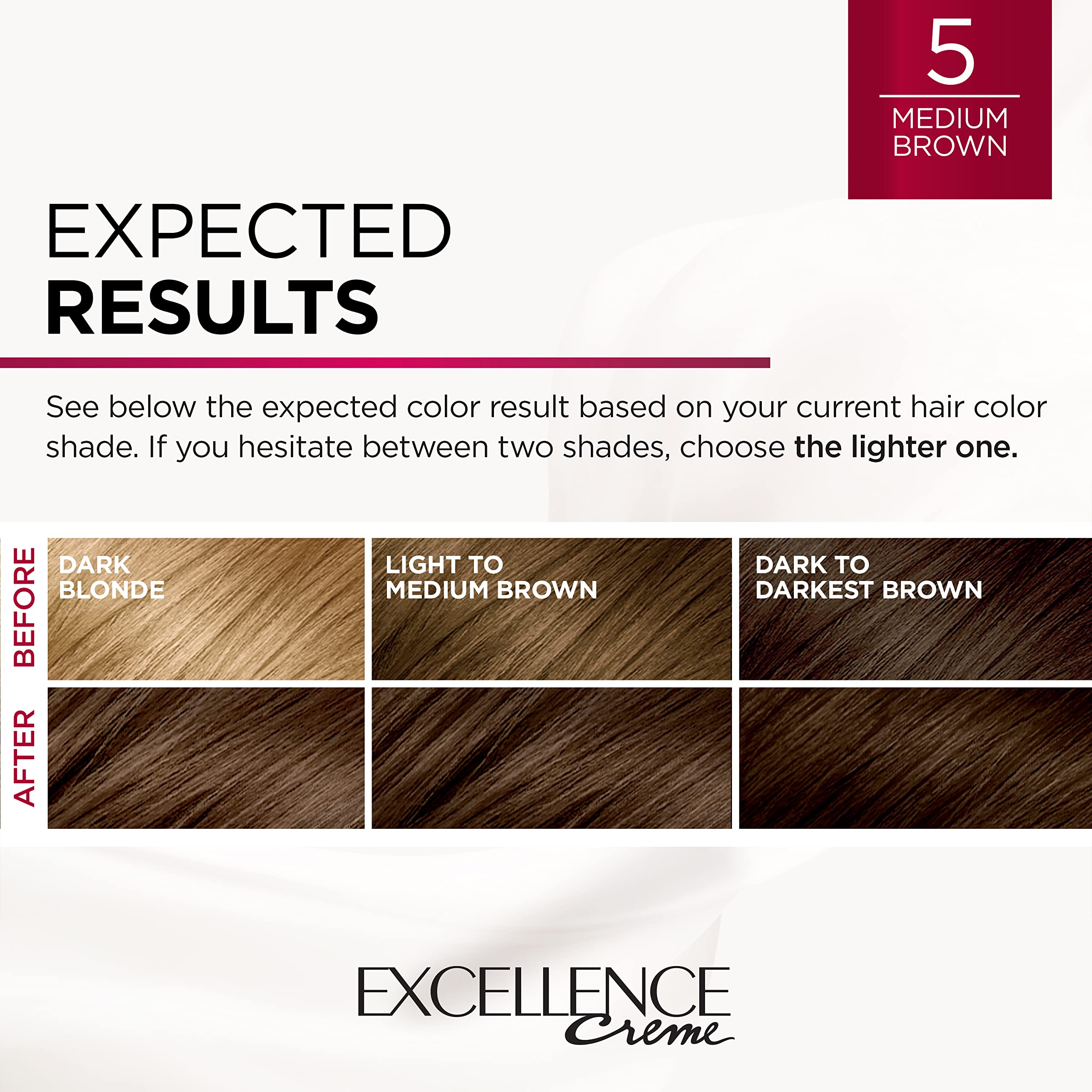 Foto 8 pulgar | Tinte De Pelo L'oreal Paris Excellence Creme 5 Medium Brown X2 - Venta Internacional.