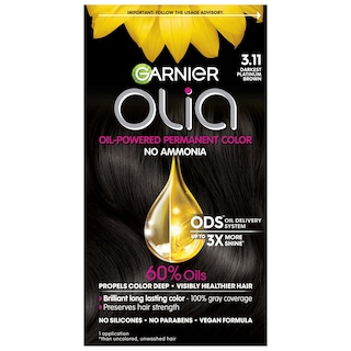Foto 1 | Tinte Para El Cabello Garnier Olia Ammonia-free 3.11 Darkest Platinum Brown - Venta Internacional.