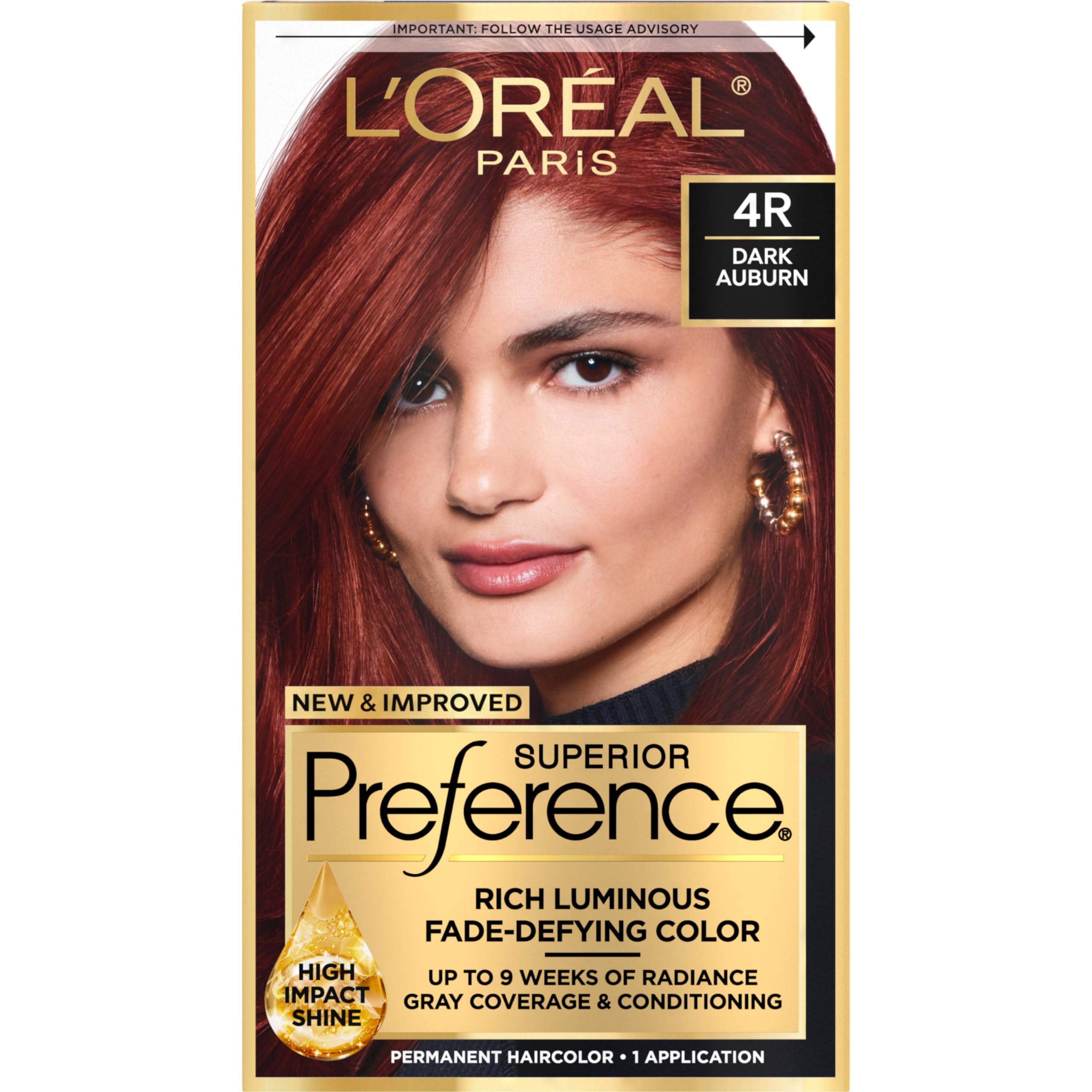 Foto 2 pulgar | Tinte Para El Cabello L'oreal Paris Superior Preference 4r Castaño Oscuro - Venta Internacional.