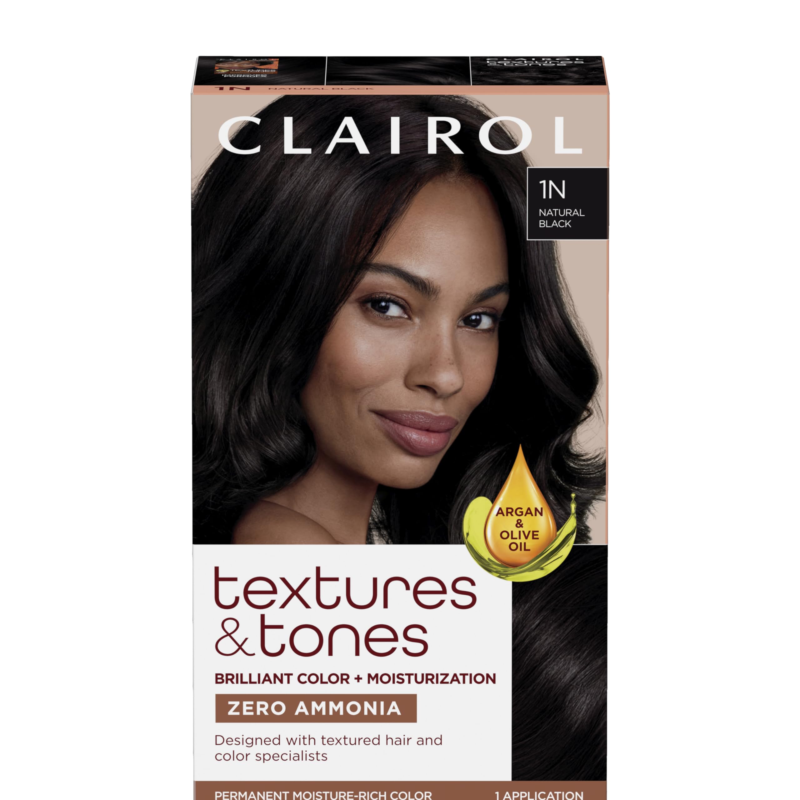 Foto 2 pulgar | Tinte Para El Cabello Clairol Textures & Tones Permanent 1n Natural Black - Venta Internacional.