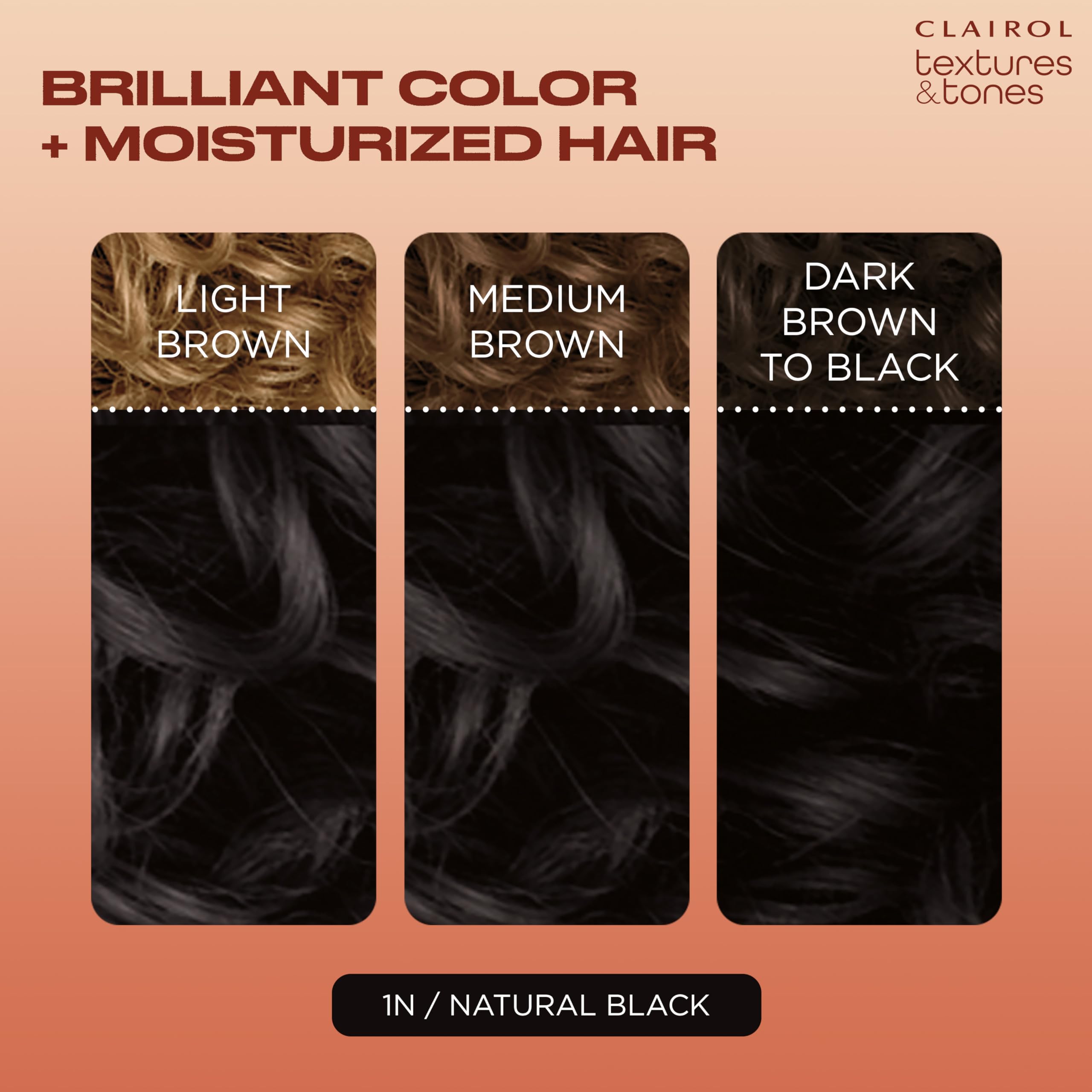 Foto 4 pulgar | Tinte Para El Cabello Clairol Textures & Tones Permanent 1n Natural Black - Venta Internacional.