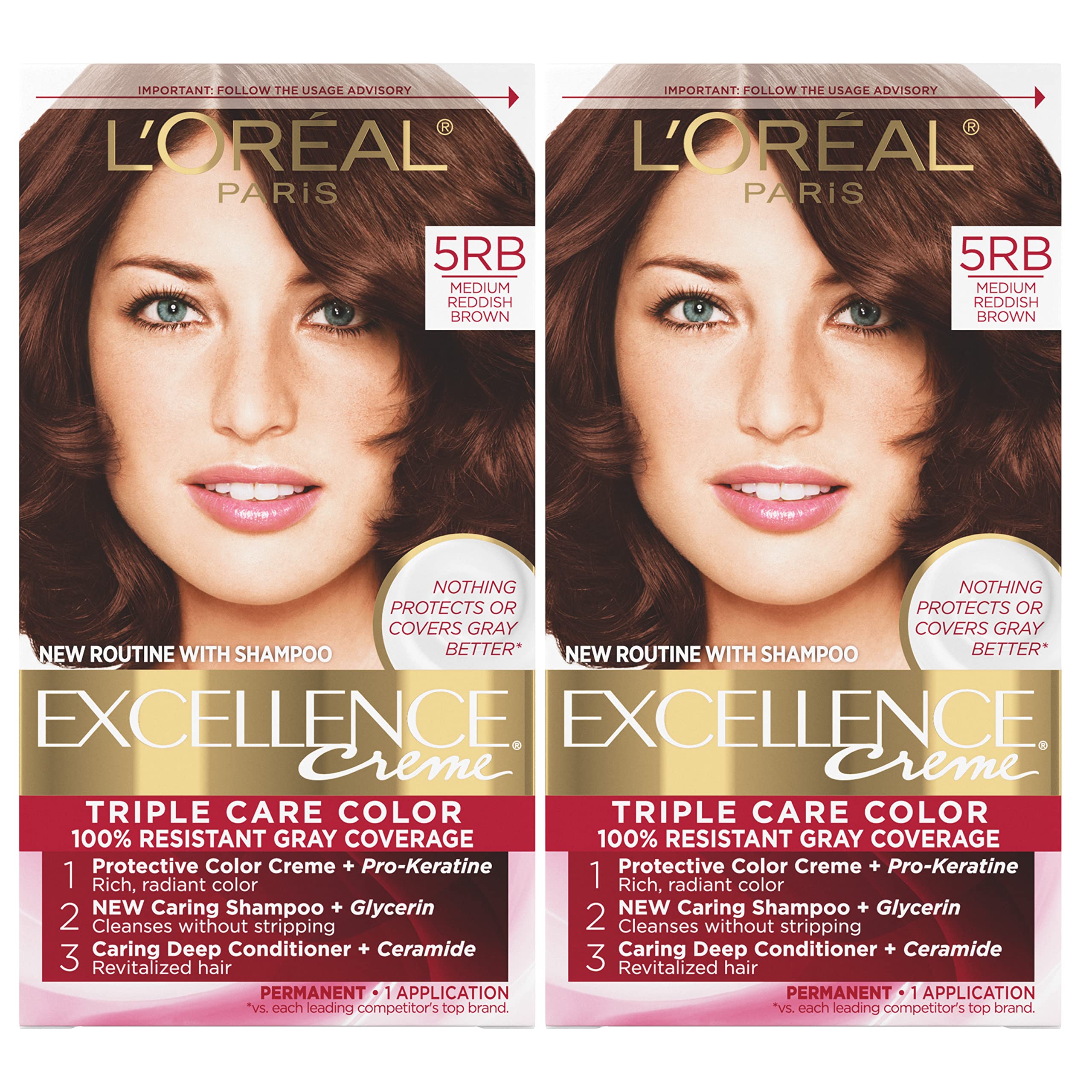 Tinte De Pelo L'oreal Paris Excellence Creme 5rb, Rojizo Medio - Venta Internacional.