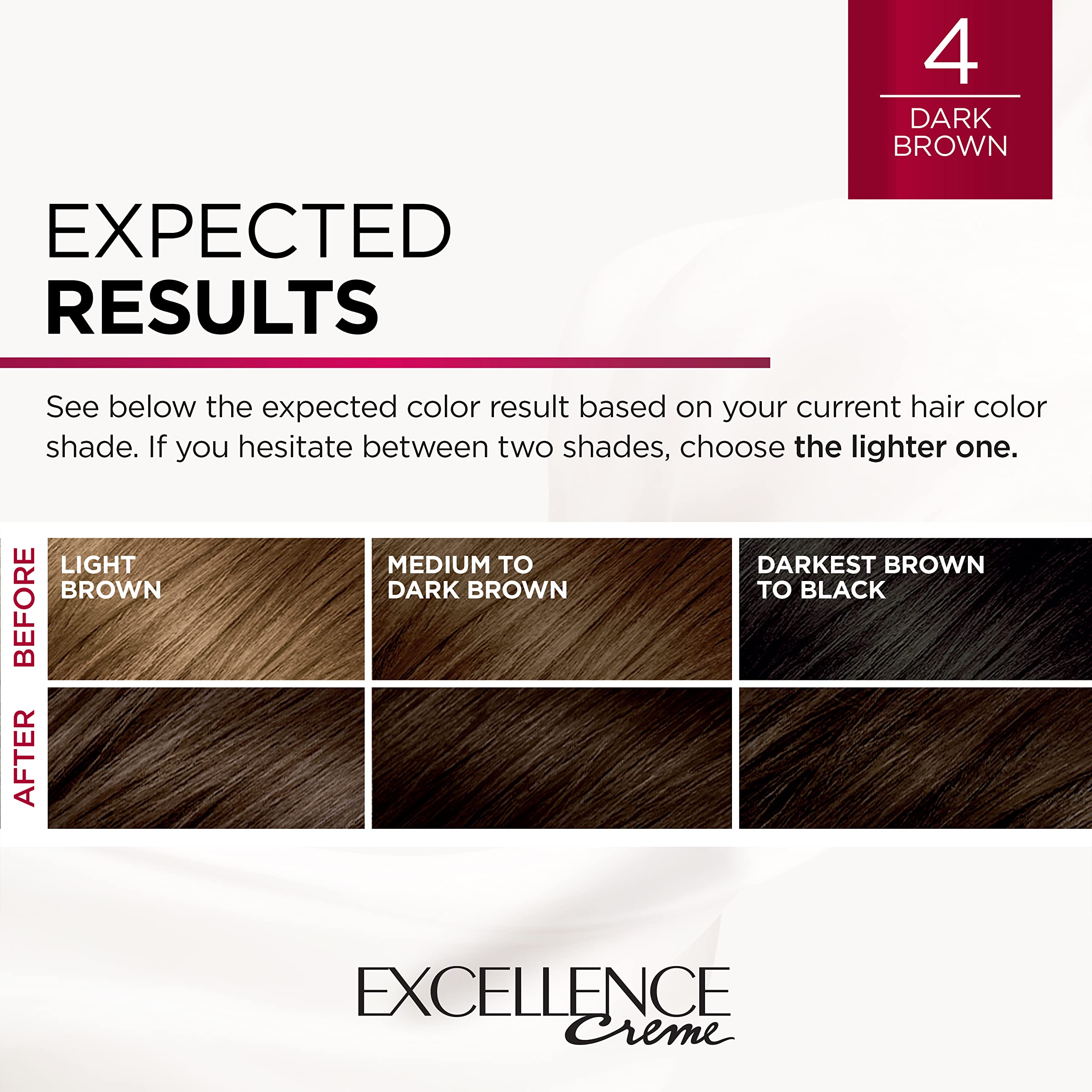 Foto 7 | Color De Cabello L'oreal Paris Excellence Creme 4, Marrón Oscuro, Paquete De 2 Unidades - Venta Internacional.