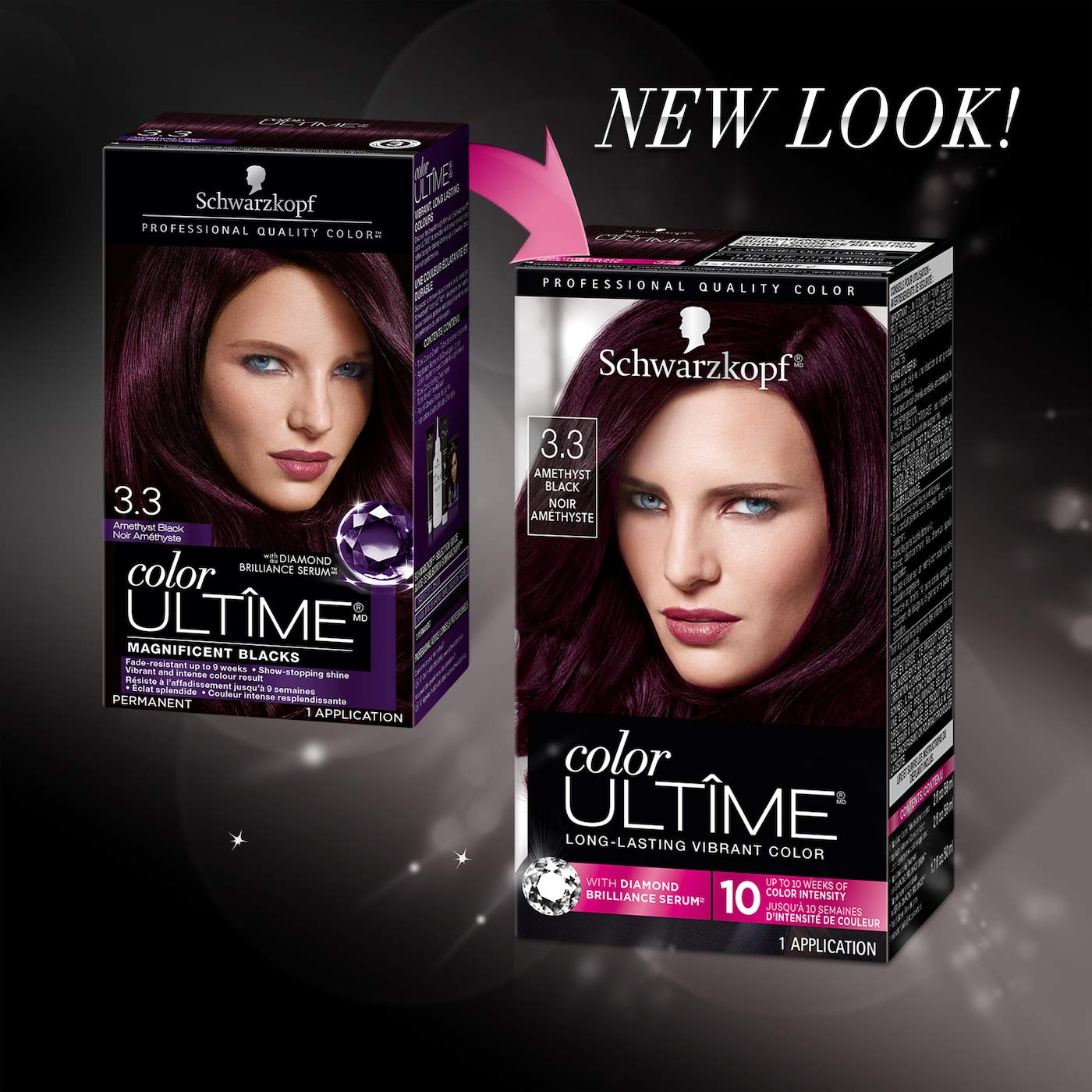 Foto 2 | Tinte Para El Cabello Schwarzkopf Color Ultime 3.3 Amethyst Black - Venta Internacional.