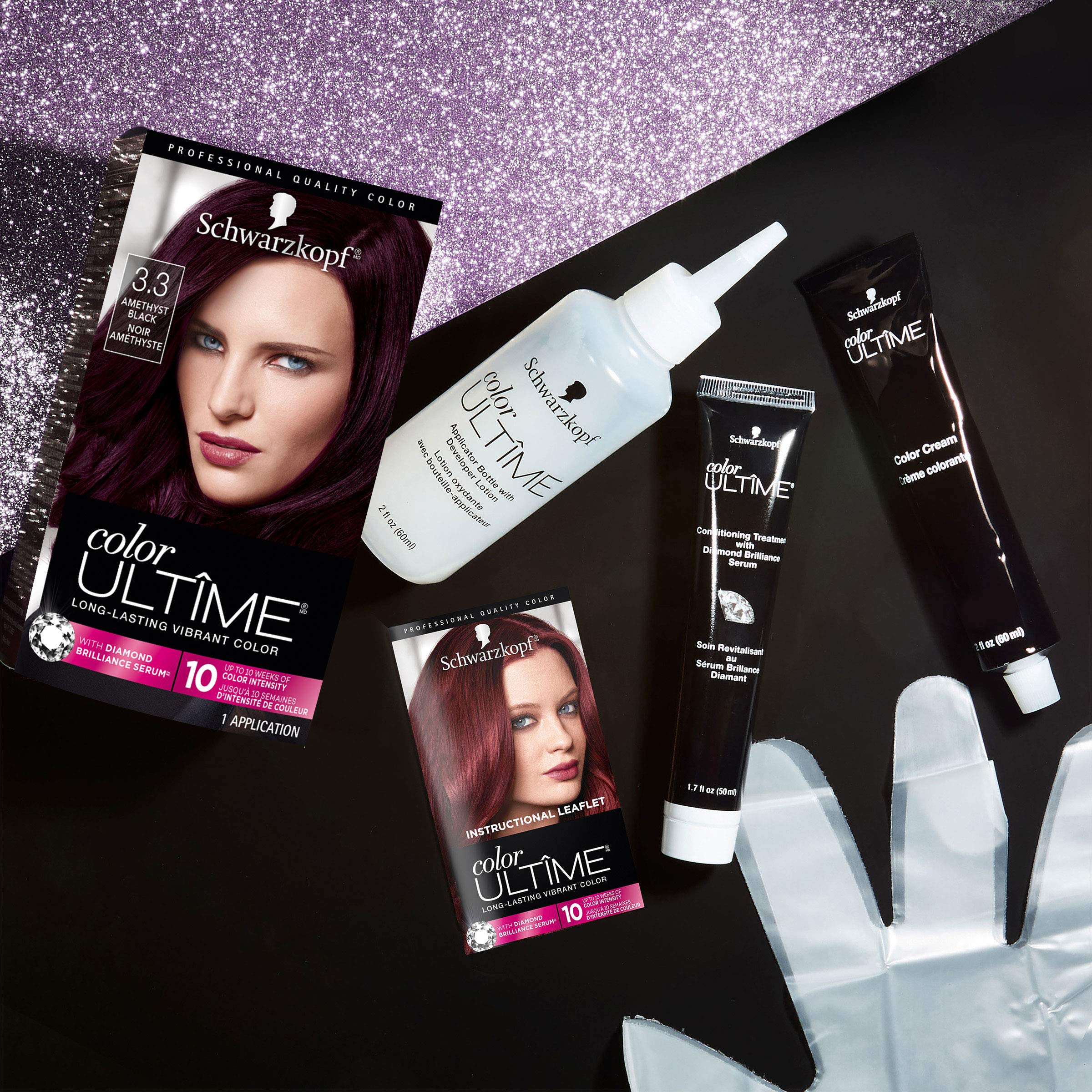 Foto 5 pulgar | Tinte Para El Cabello Schwarzkopf Color Ultime 3.3 Amethyst Black - Venta Internacional.