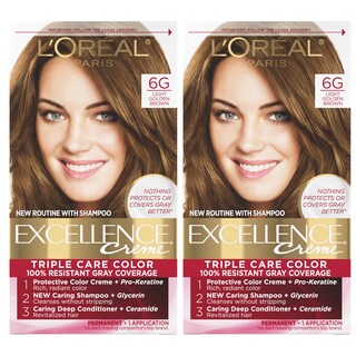 Foto 1 | Tinte de Cabello L'Oréal Paris Excellence Crème 6g Marrón Dorado Claro - Venta Internacional