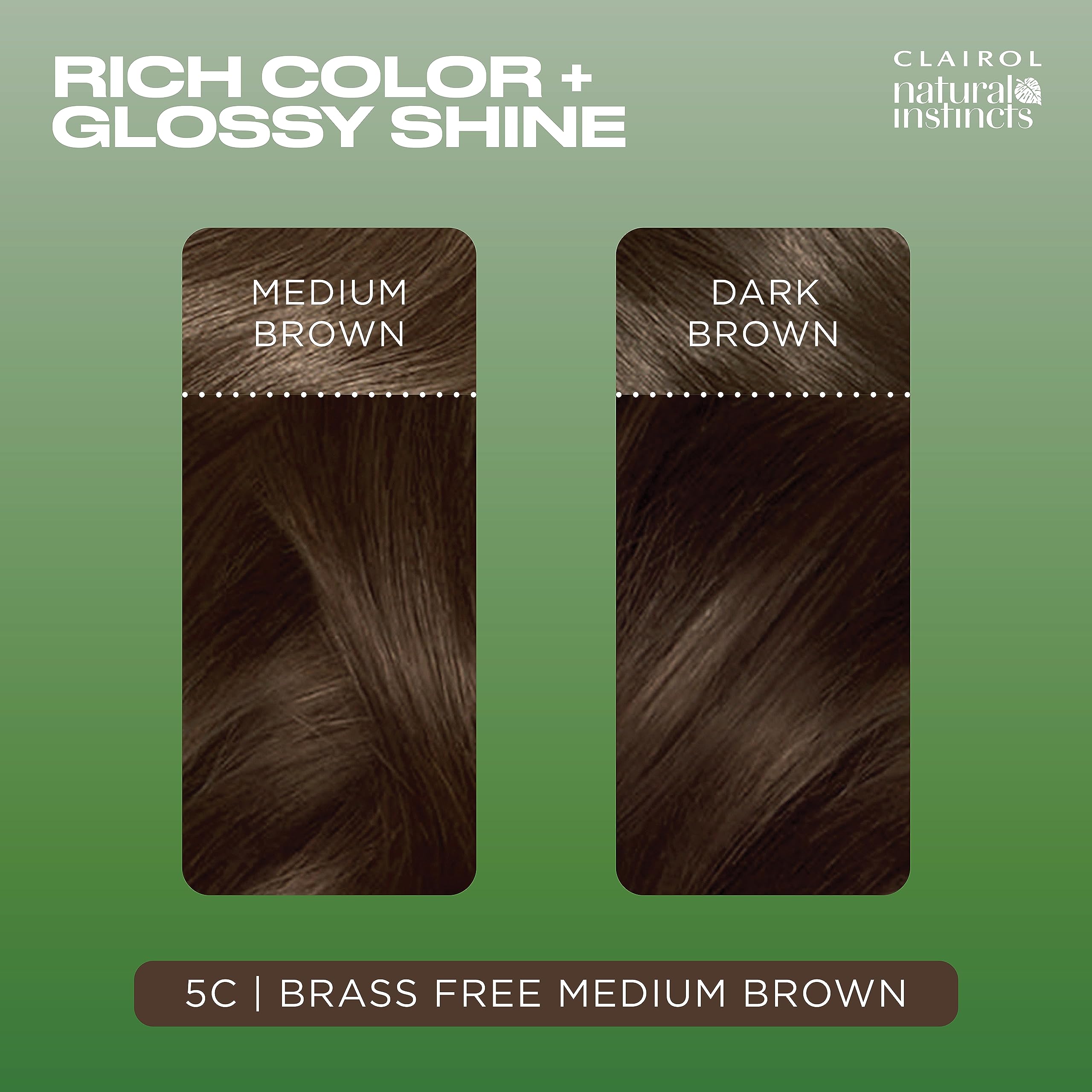 Foto 5 pulgar | Tinte Para El Cabello Clairol Natural Instincts 5c Brass Free Med Brown - Venta Internacional.