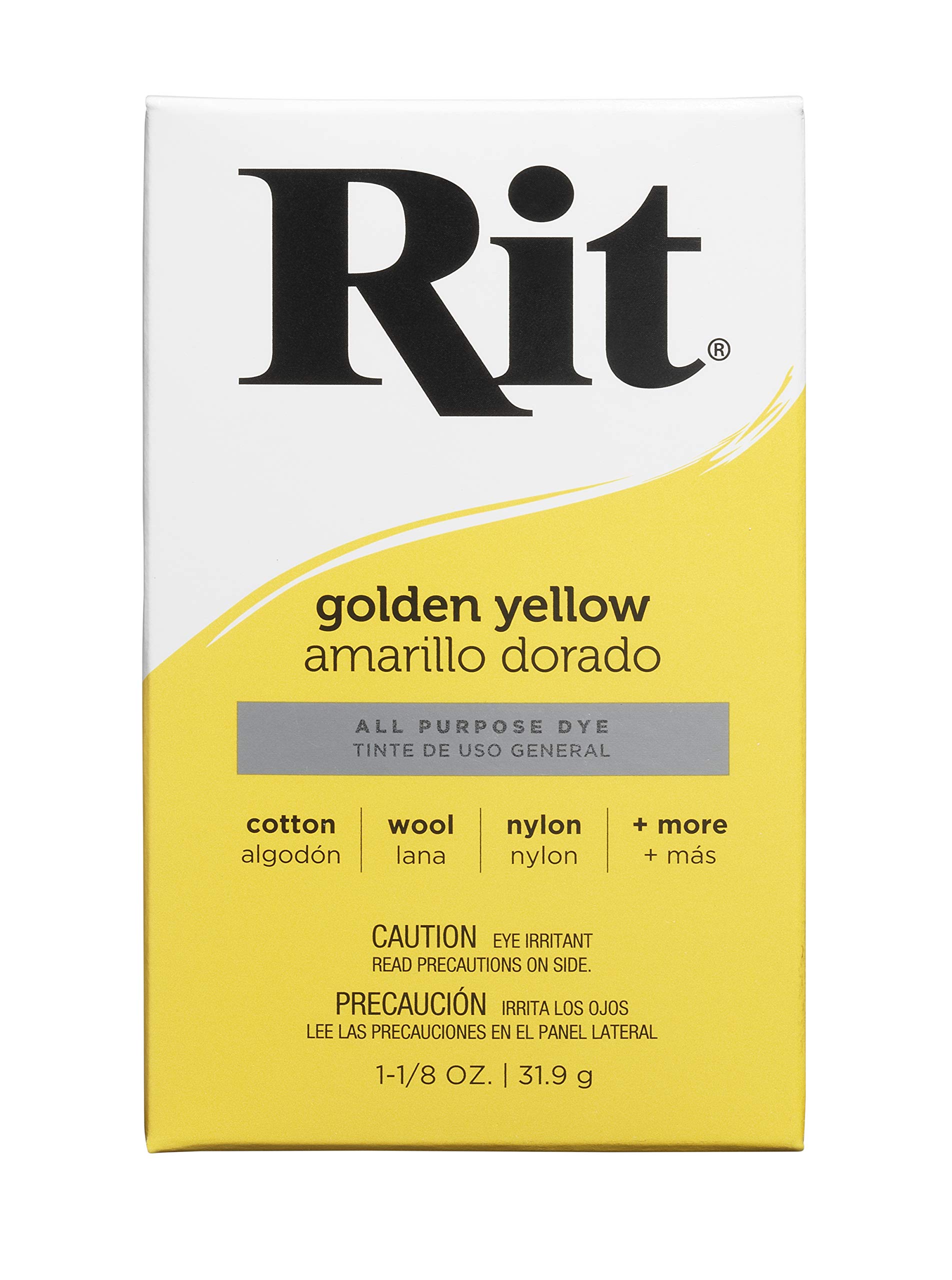 Polvo De Uso Dye Rit, Amarillo Dorado, 33 Ml, Para Tela De 500 G - Venta Internacional.