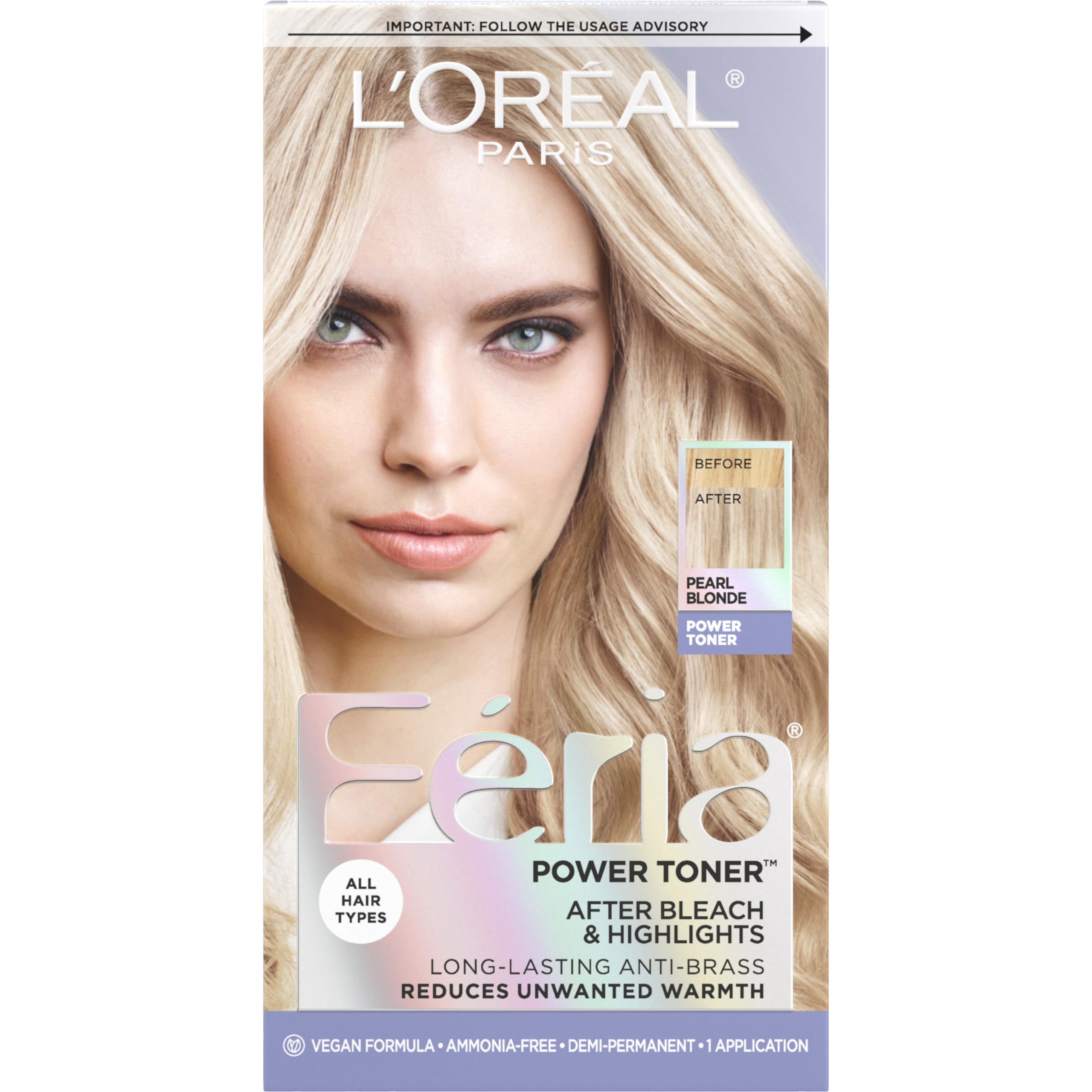 Tónico Para El Cabello L'oreal Paris Feria Anti Brass Power Pearl Blonde - Venta Internacional.