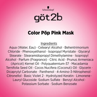 Foto 4 | Mascarilla Para Teñir El Cabello Got2b Color Pop Semipermanente Rosa 150 Ml - Venta Internacional.