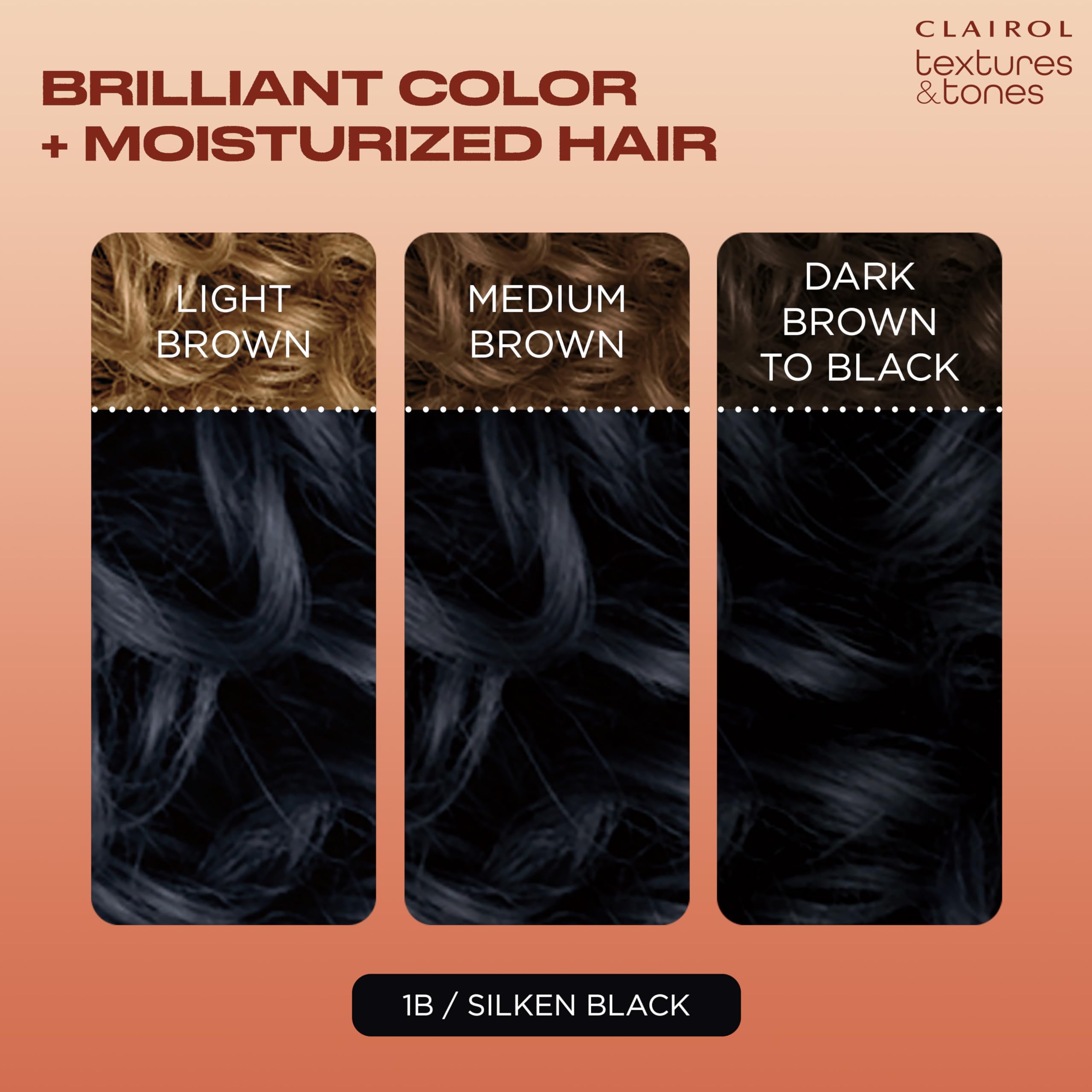 Foto 4 pulgar | Tinte para El Cabello Clairol Textures & Tones Permanent 1b Silken Black - Venta Internacional