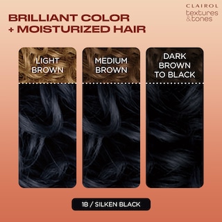 Foto 3 | Tinte para El Cabello Clairol Textures & Tones Permanent 1b Silken Black - Venta Internacional