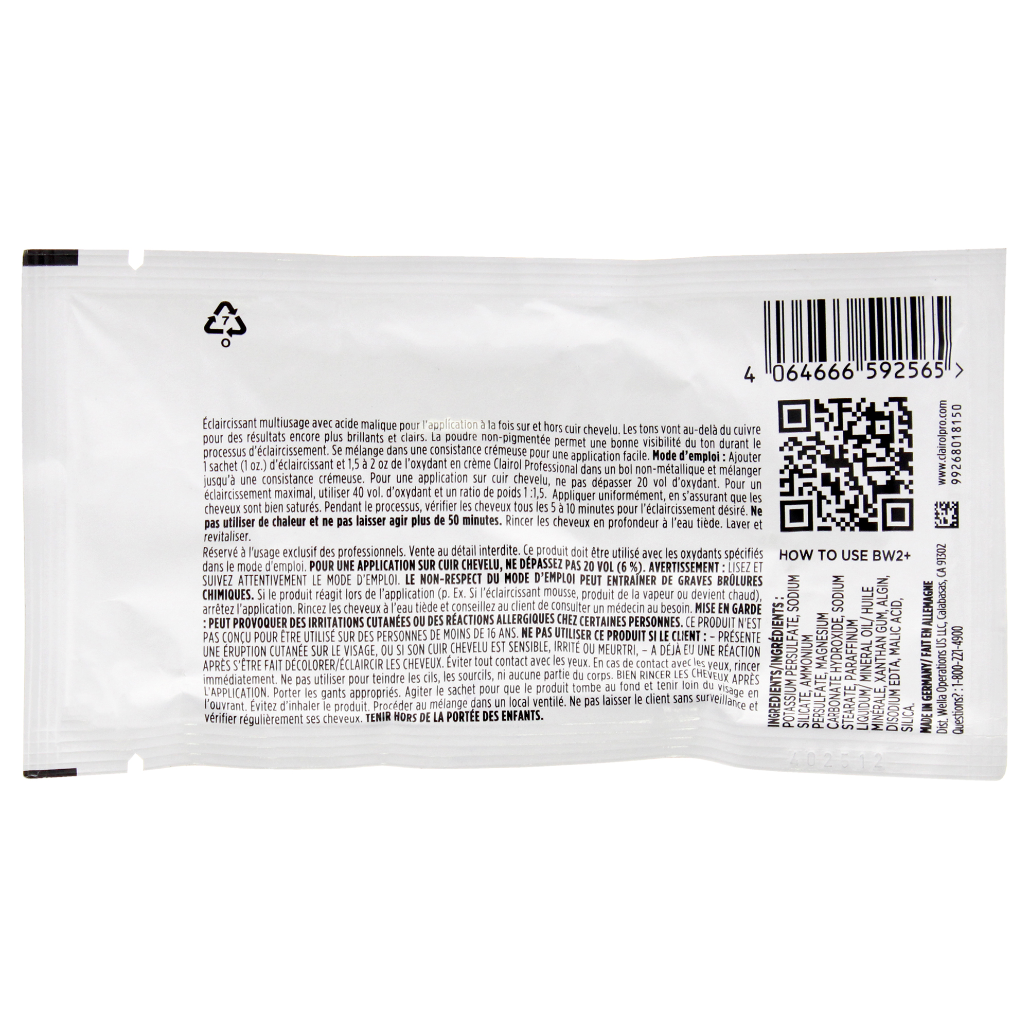 Foto 3 pulgar | Aclarador En Polvo Clairol Basic White Bw2 30 Ml Unisex - Venta Internacional.