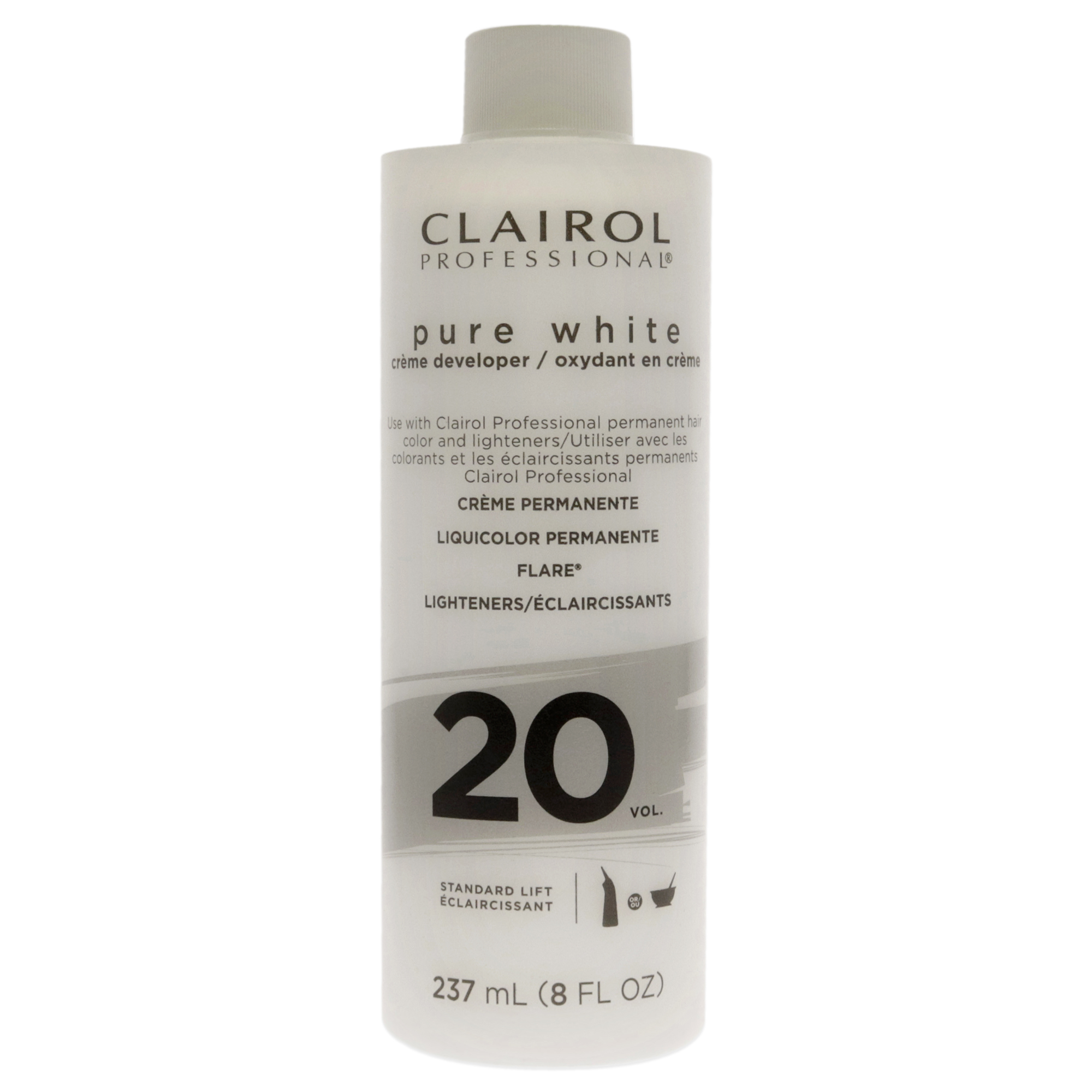 Creme Developer Clairol Pure White, 20 Volúmenes, 240 Ml, Unisex - Venta Internacional.