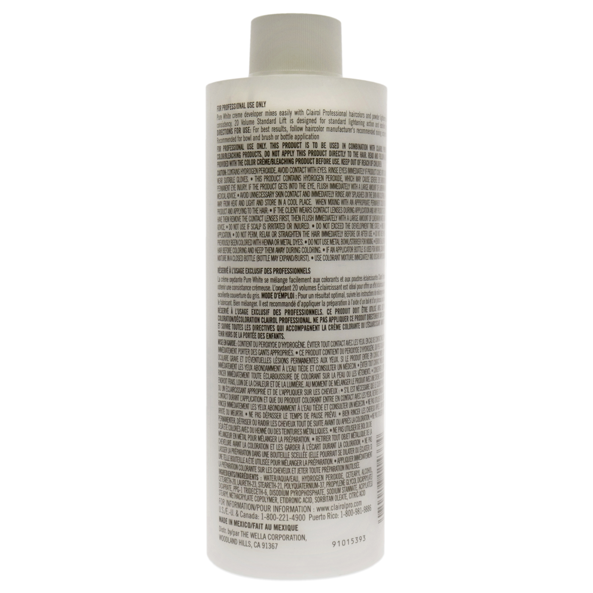 Foto 3 pulgar | Creme Developer Clairol Pure White, 20 Volúmenes, 240 Ml, Unisex - Venta Internacional.