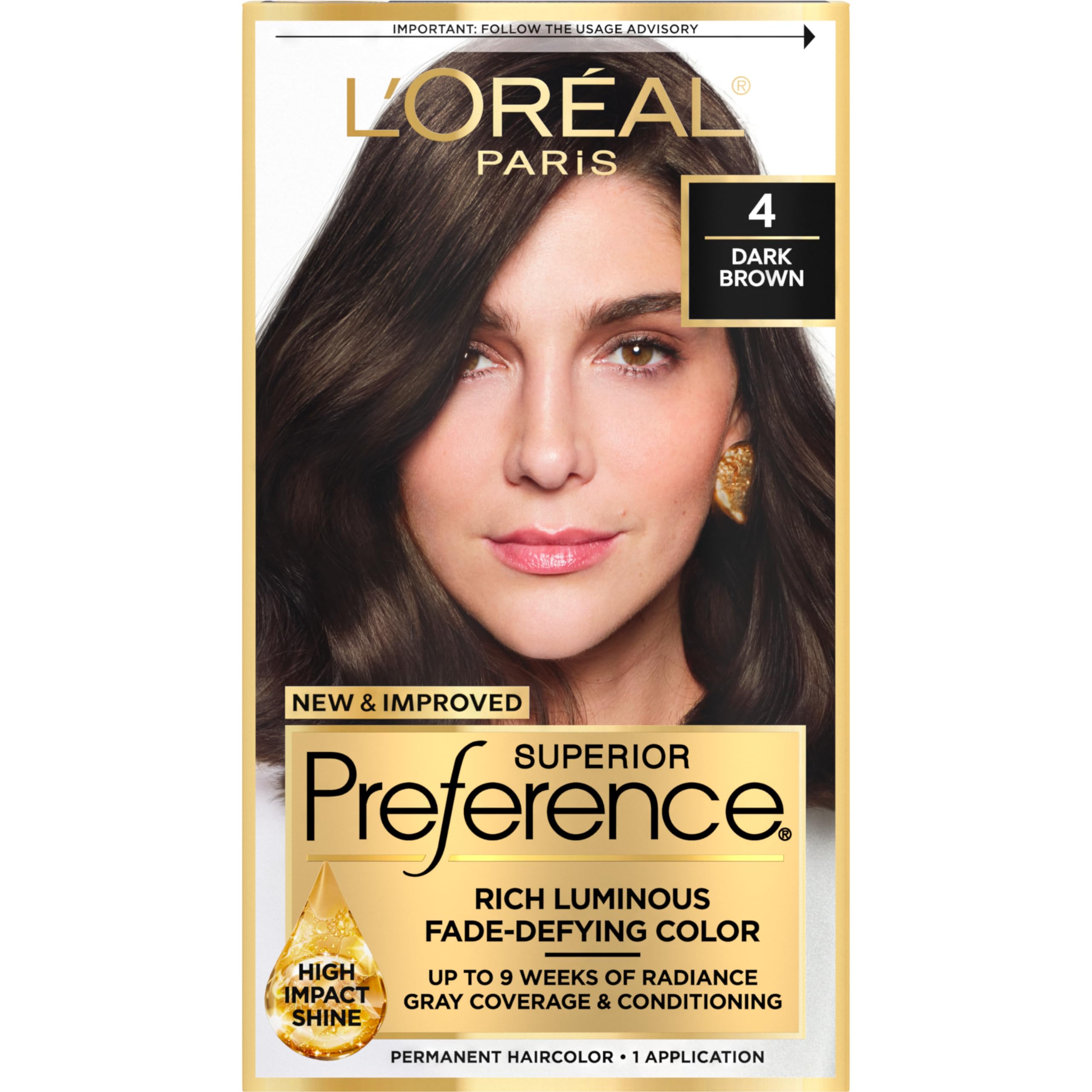 Foto 2 pulgar | Tinte Para El Cabello L'oreal Paris Superior Preference 4 Marrón Oscuro - Venta Internacional.