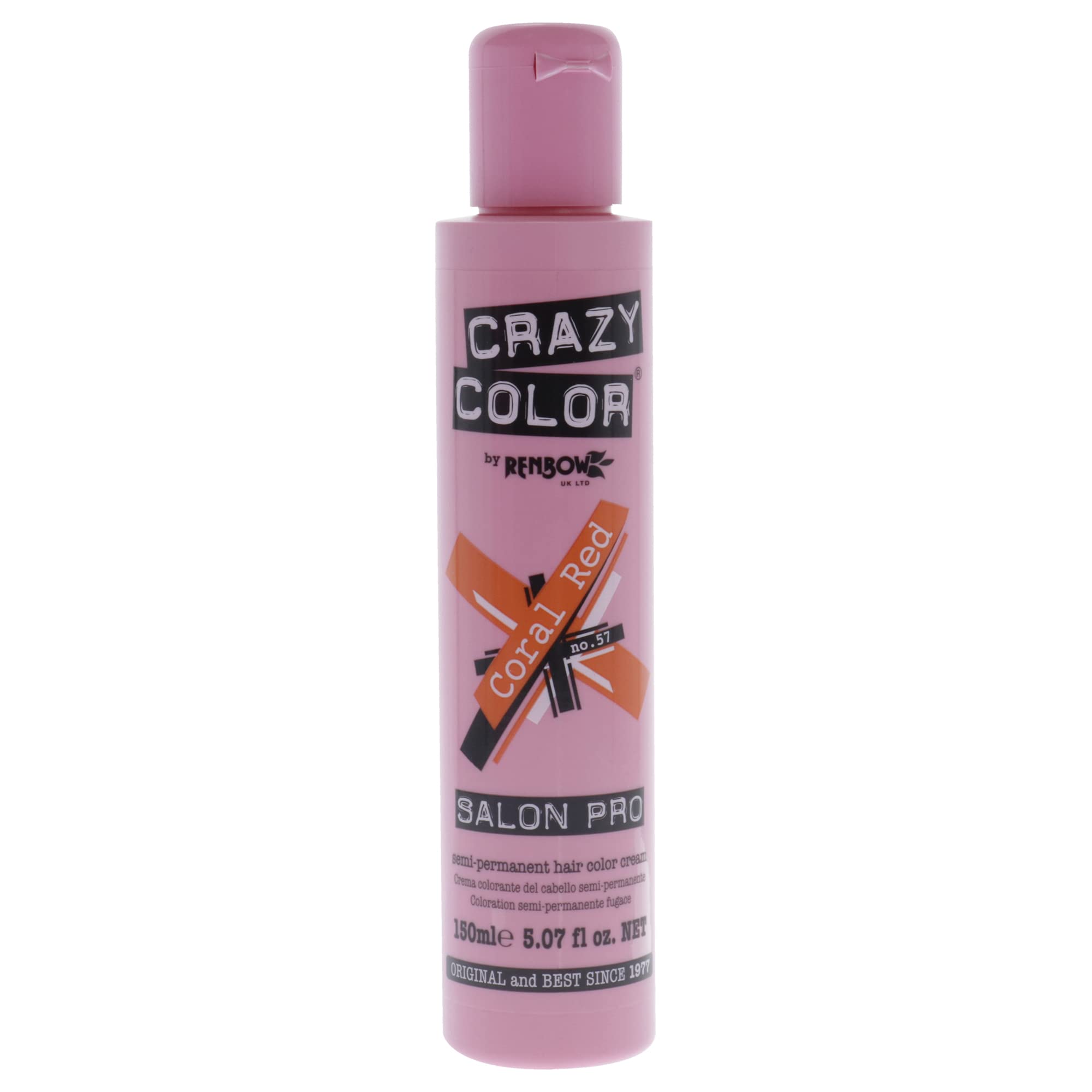 Tinte para El Cabello Crazy Color Pro Semipermanente 150 Ml 57 Rojo Coral - Venta Internacional