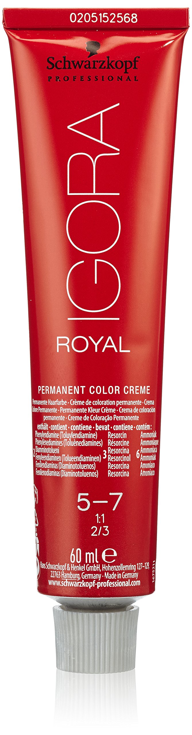 Tinte Para El Cabello Schwarzkopf Professional Igora Royal 5-7 60 Ml - Venta Internacional.