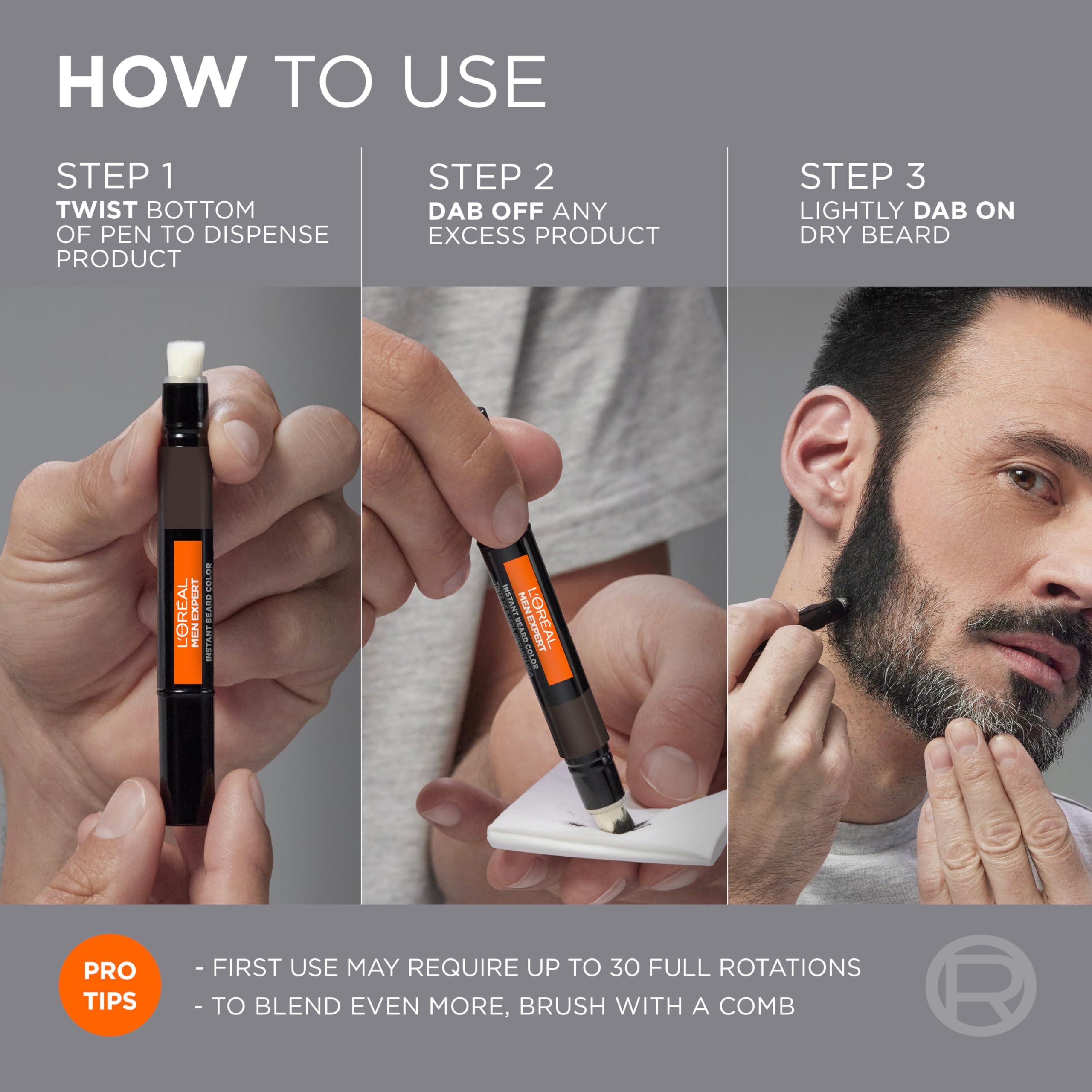 Foto 7 pulgar | Tinte para Barba L'oreal Paris Men Expert 03 Marrón Oscuro 1.5 ml - Venta Internacional