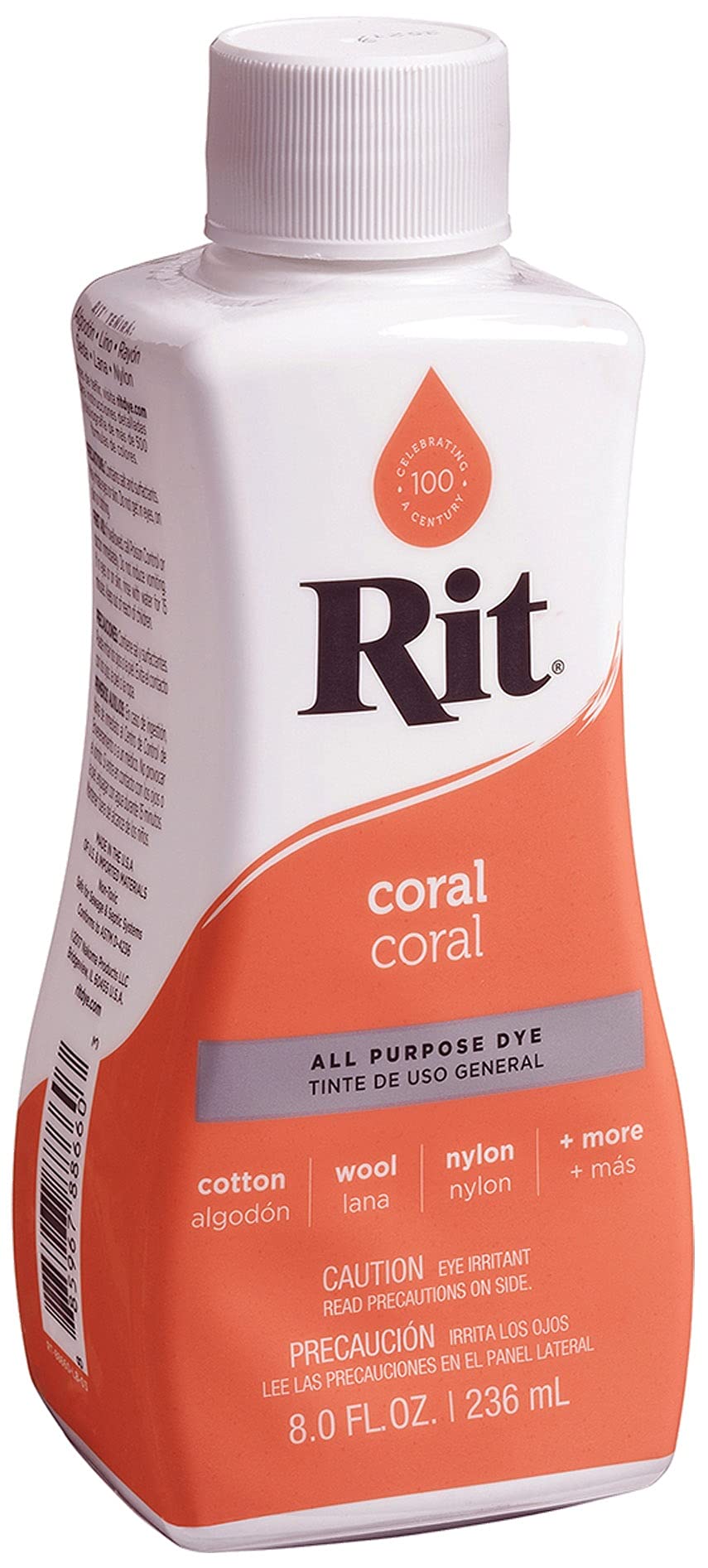 Foto 2 | Tinte Para Telas Rit, Líquido Multiusos, Coral, 240 Ml - Venta Internacional.