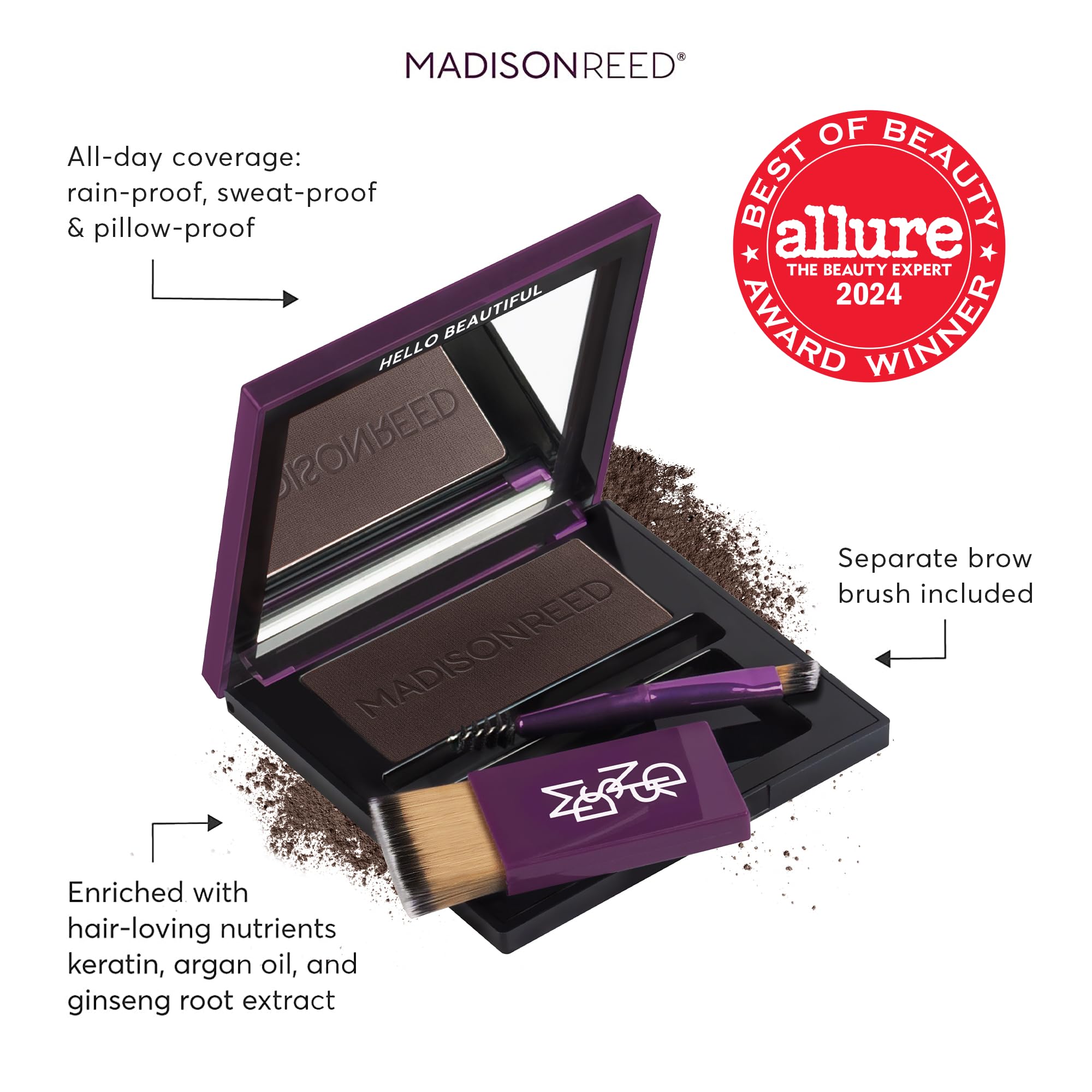 Foto 3 pulgar | Root Touch Up + Brow Filler Madison Reed Ombra Marrón Oscuro - Venta Internacional.
