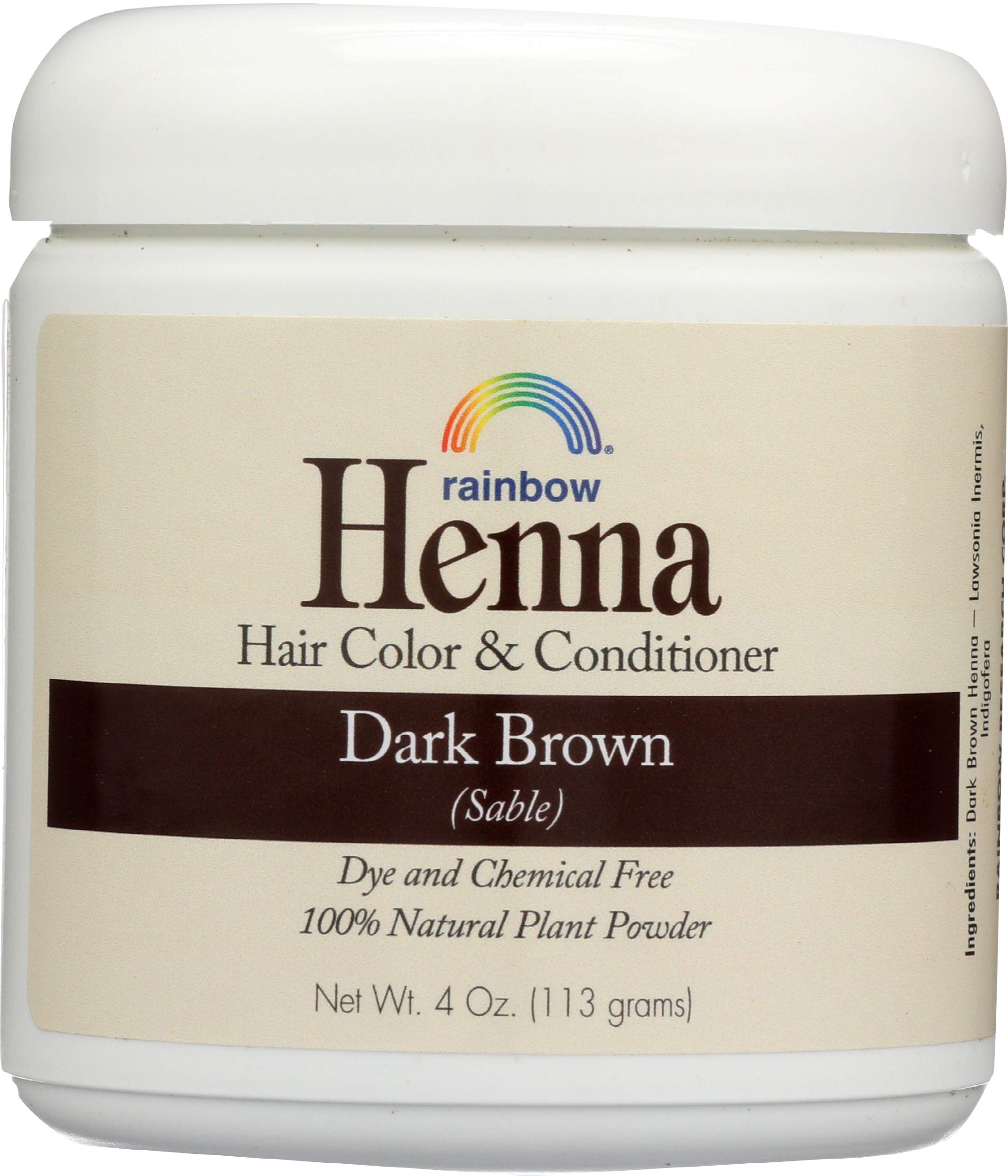 Tinte Y Acondicionador Para Cabello Rainbow Research Henna Dark Brown - Venta Internacional.