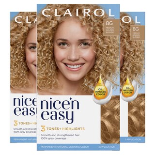 Foto 1 | Tinte Para El Cabello Clairol Nice'n Easy 8g Medium Golden Blonde X3 - Venta Internacional.
