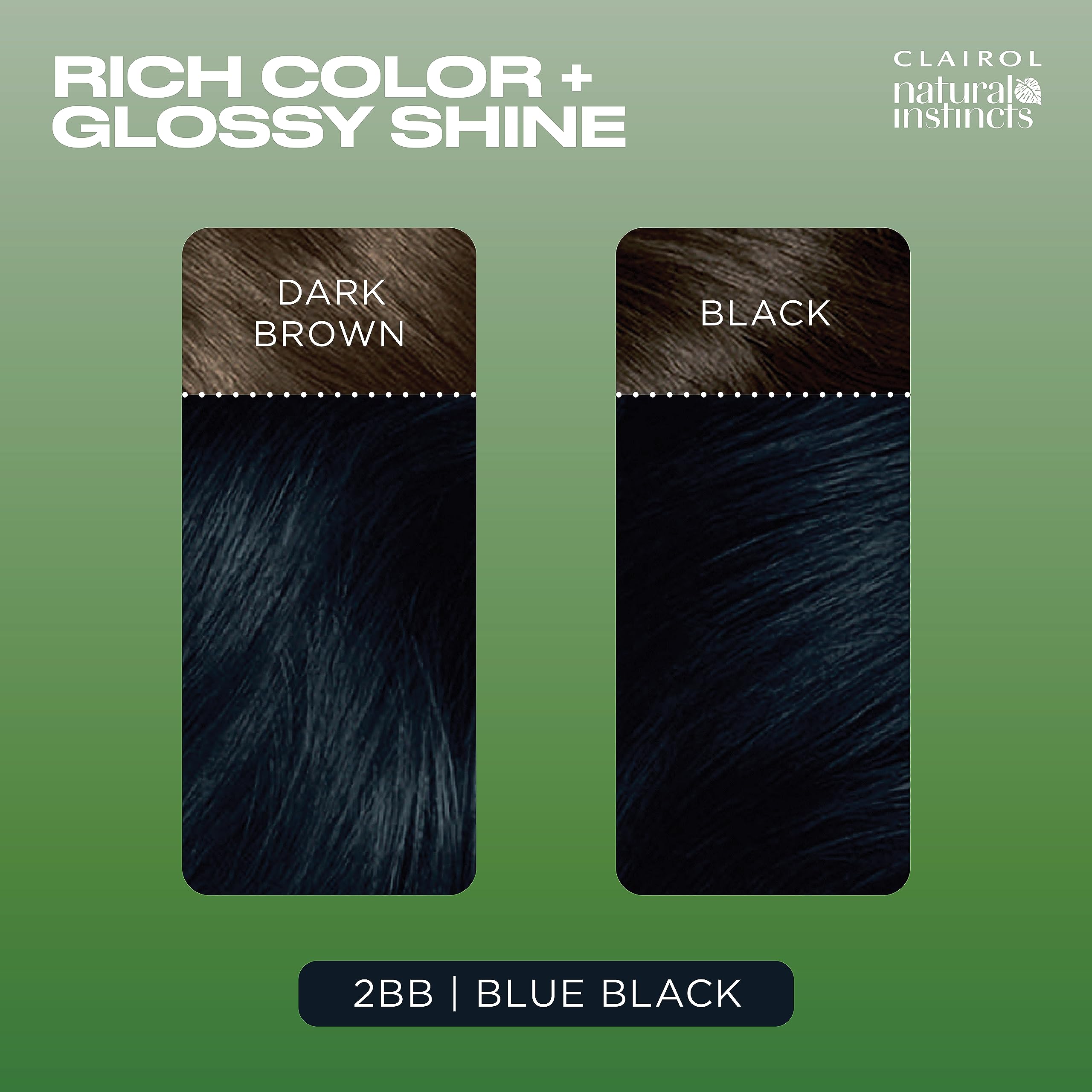 Foto 5 pulgar | Tinte Para El Cabello Clairol Natural Instincts Demi-permanent 2bb Azul Negro - Venta Internacional.
