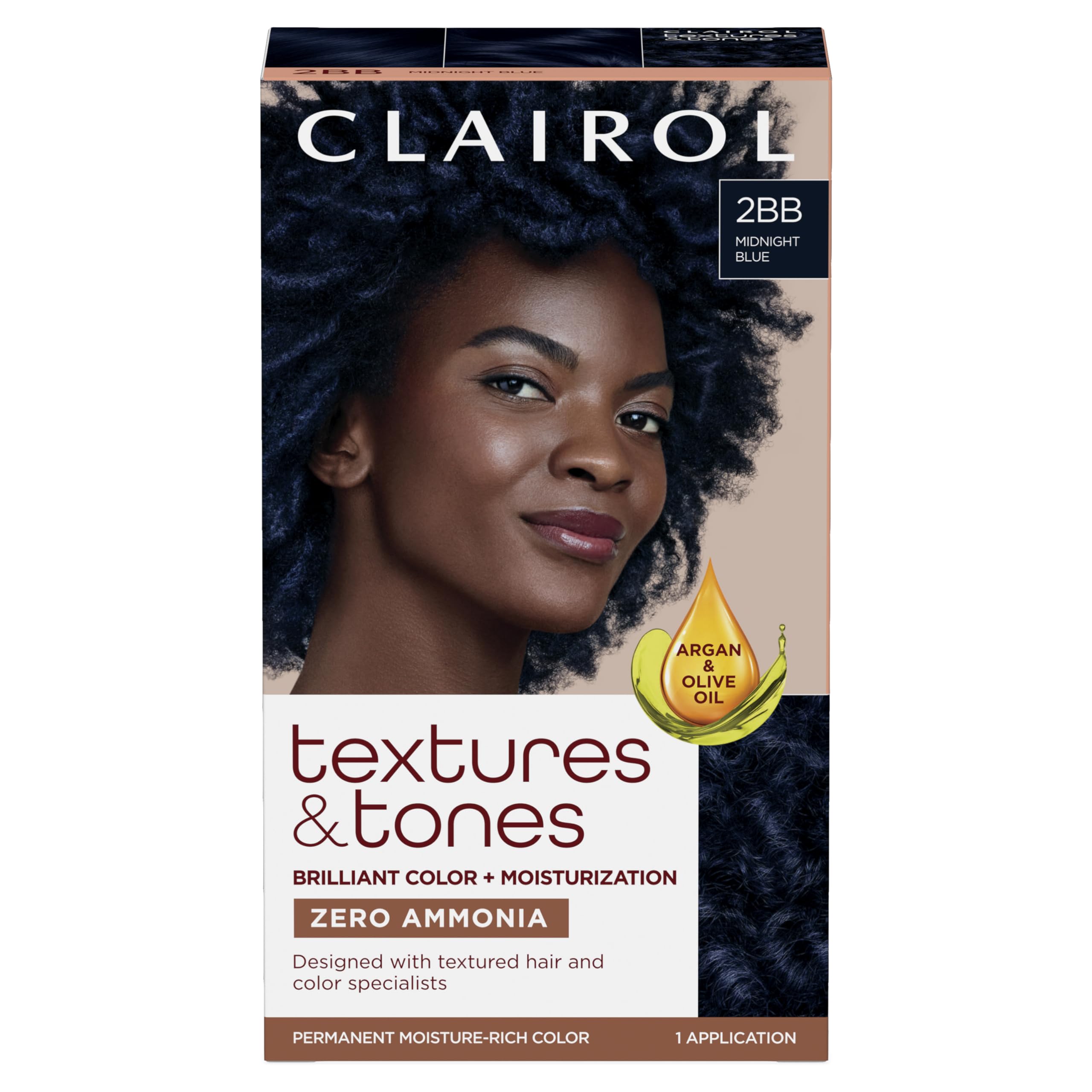 Tinte Para El Cabello Clairol Textures & Tones Permanent 2bb Midnight Blue - Venta Internacional.