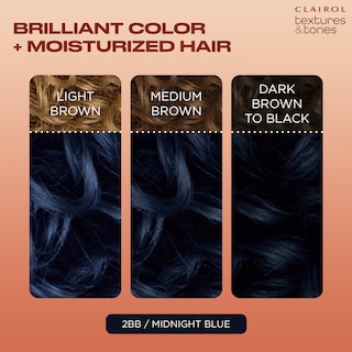 Foto 3 | Tinte Para El Cabello Clairol Textures & Tones Permanent 2bb Midnight Blue - Venta Internacional.