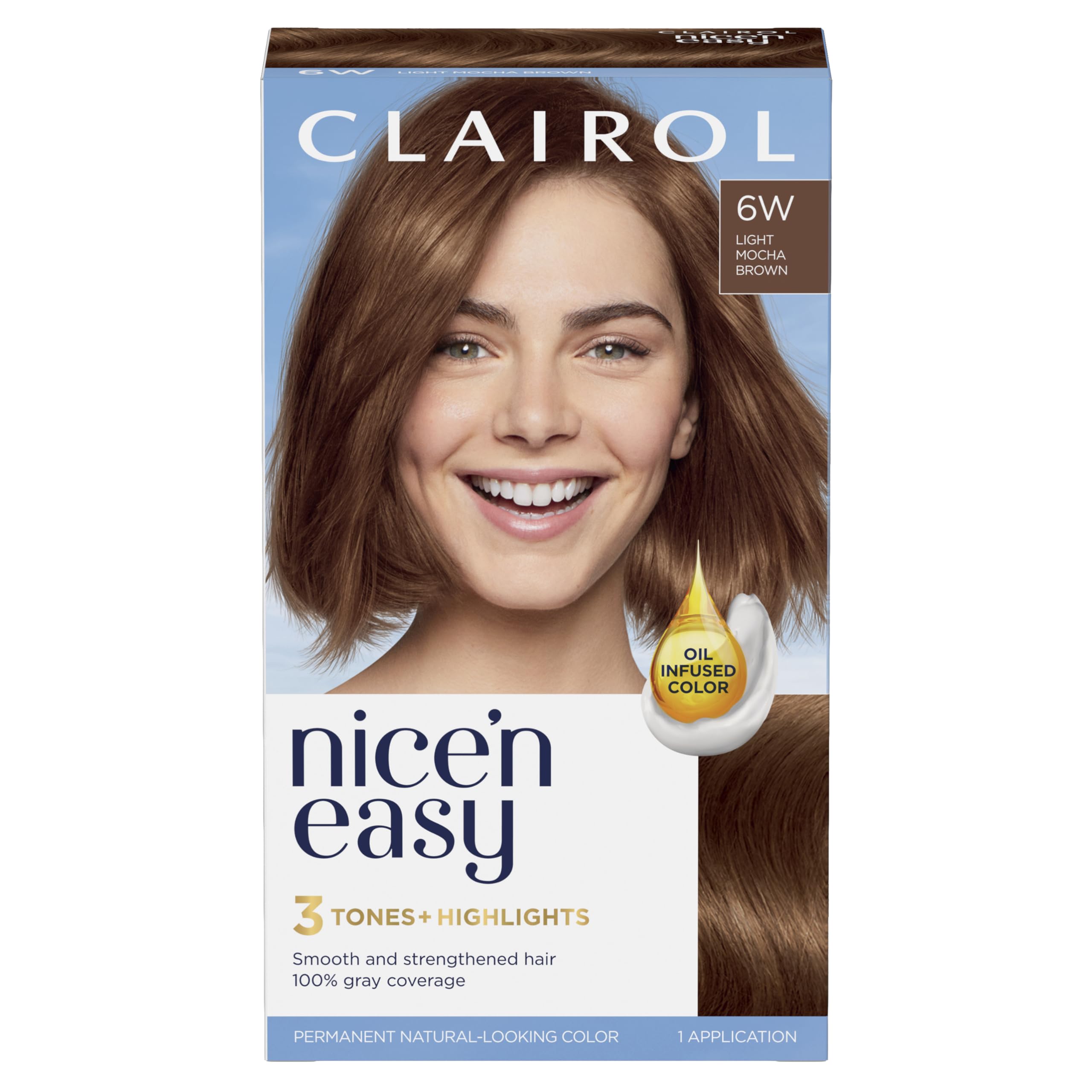 Foto 2 pulgar | Tinte De Pelo Clairol Nice 'n Easy, 6 W, Color Marrón Caramelo Claro Natural - Venta Internacional.