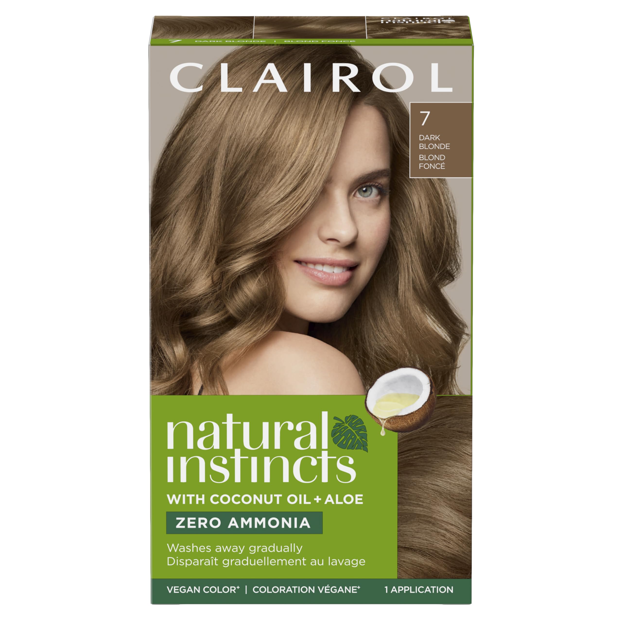 Tinte Para El Cabello Clairol Natural Instincts Demi-permanent 7 Rubio Oscuro - Venta Internacional.