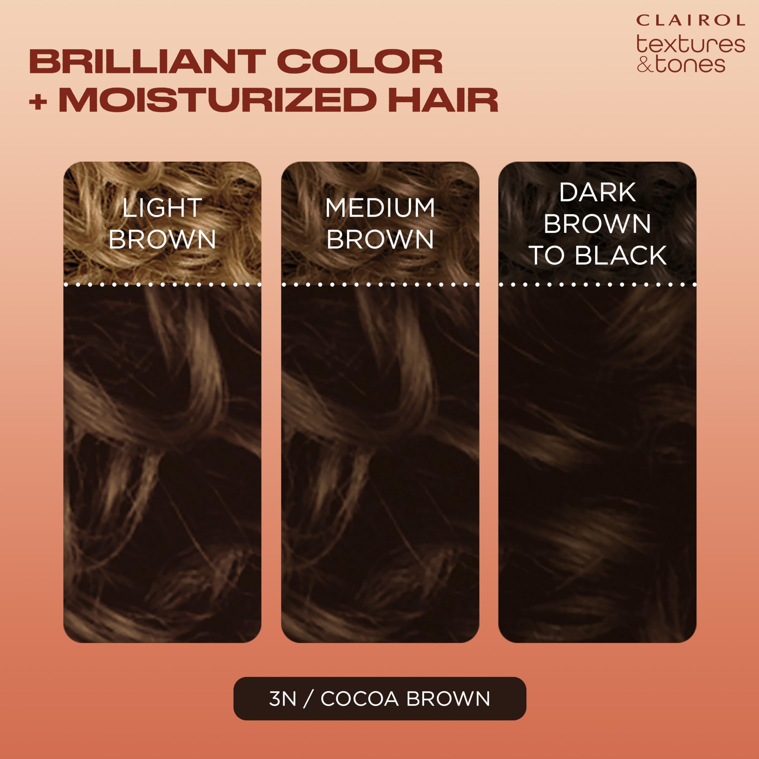 Foto 4 pulgar | Tinte Para El Cabello Clairol Textures & Tones Permanent 3n Cocoa Brown - Venta Internacional.