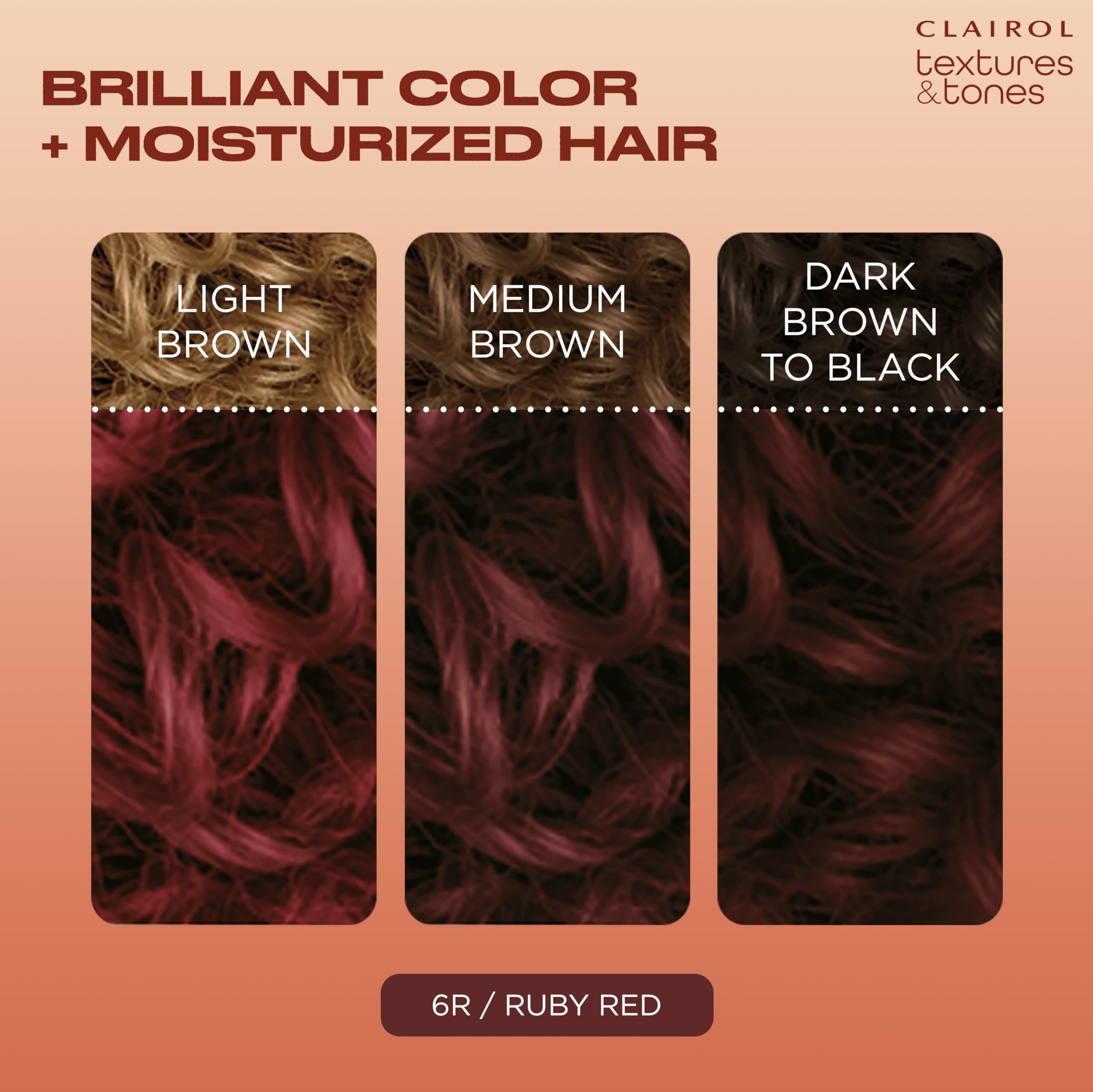 Foto 4 pulgar | Tinte Para El Cabello Clairol Textures & Tones 6r, Rojo Rubí, Paquete De 1 - Venta Internacional.