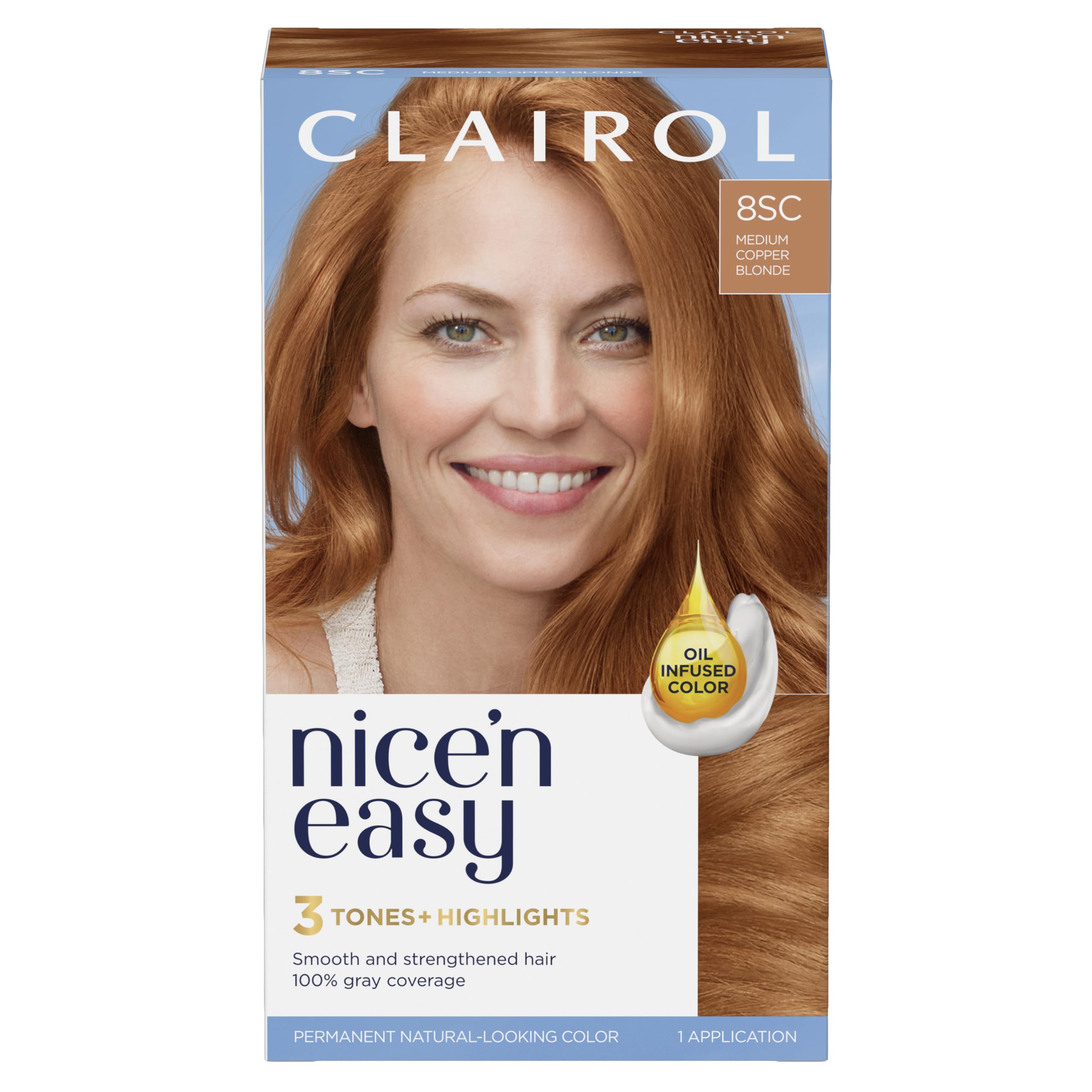 Foto 2 pulgar | Tinte Para El Cabello Clairol Nice'n Easy 8sc Medium Copper Blonde X1 - Venta Internacional.