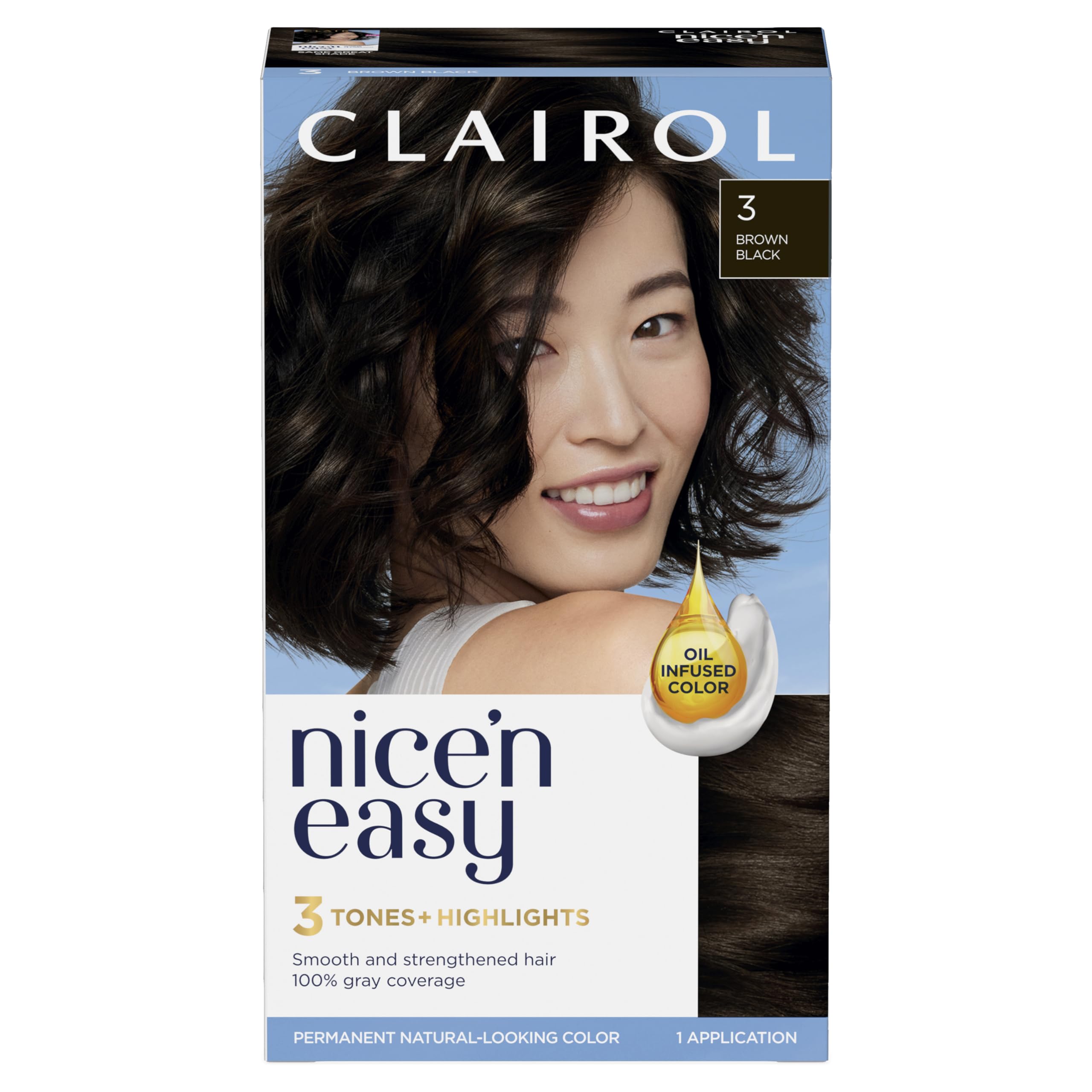 Foto 2 pulgar | Tinte Para El Cabello Clairol Nice'n Easy Crème 3.5 Natural Darkest Brown - Venta Internacional.