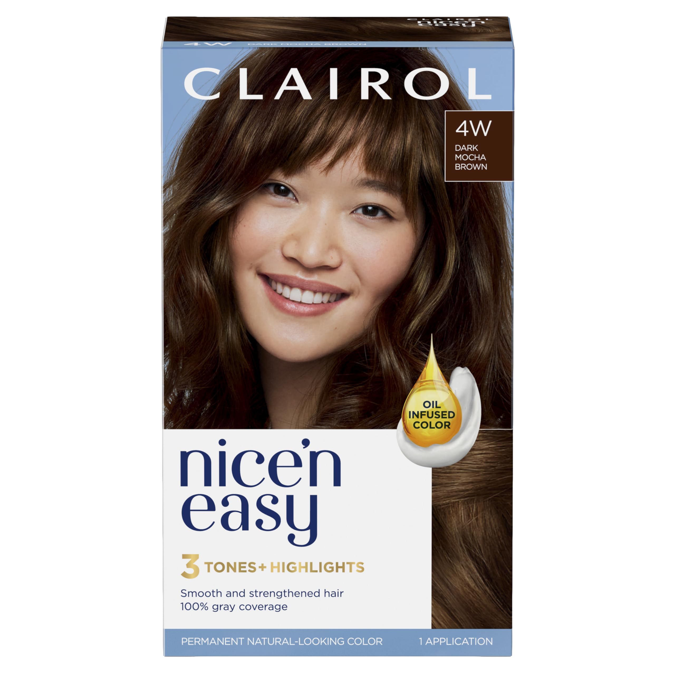 Foto 2 pulgar | Tinte Para El Cabello Clairol Nice'n Easy, 4 W, Marrón Moca Oscuro, Paquete De 1 - Venta Internacional.