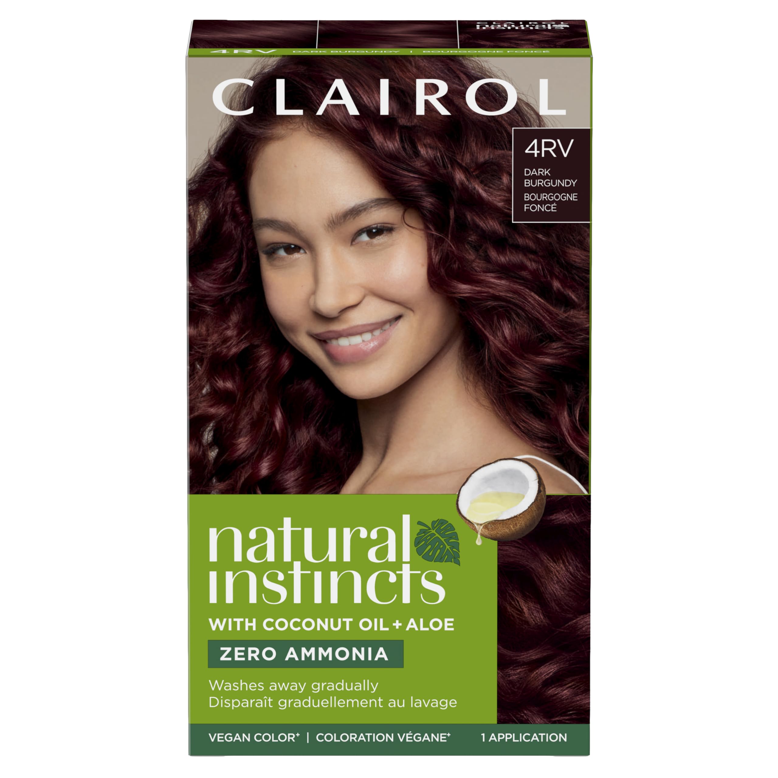 Foto 2 pulgar | Tinte Para El Cabello Clairol Natural Instincts Semipermanente 4rv Burgundy - Venta Internacional.