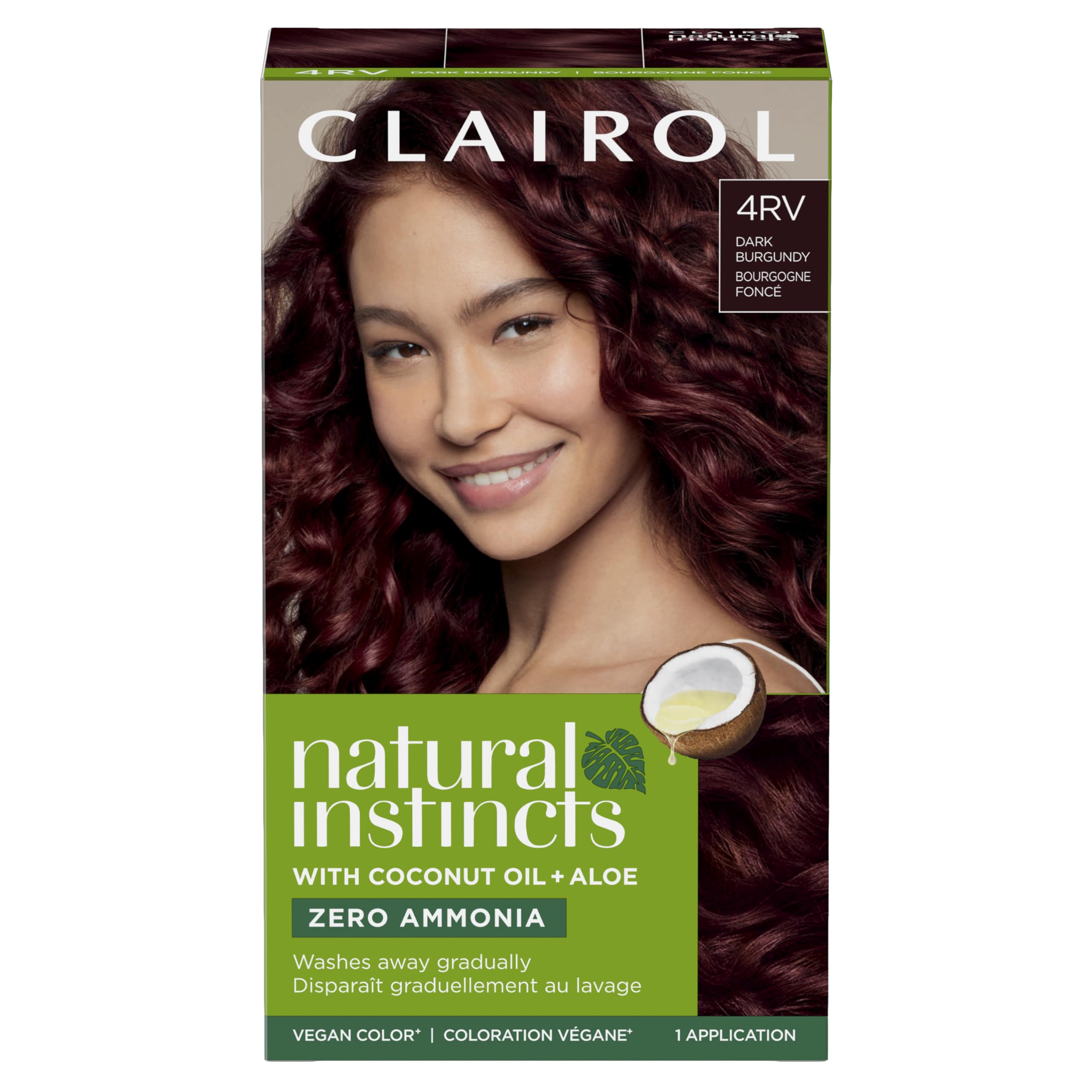 Tinte Para El Cabello Clairol Natural Instincts Semipermanente 4rv Burgundy - Venta Internacional.