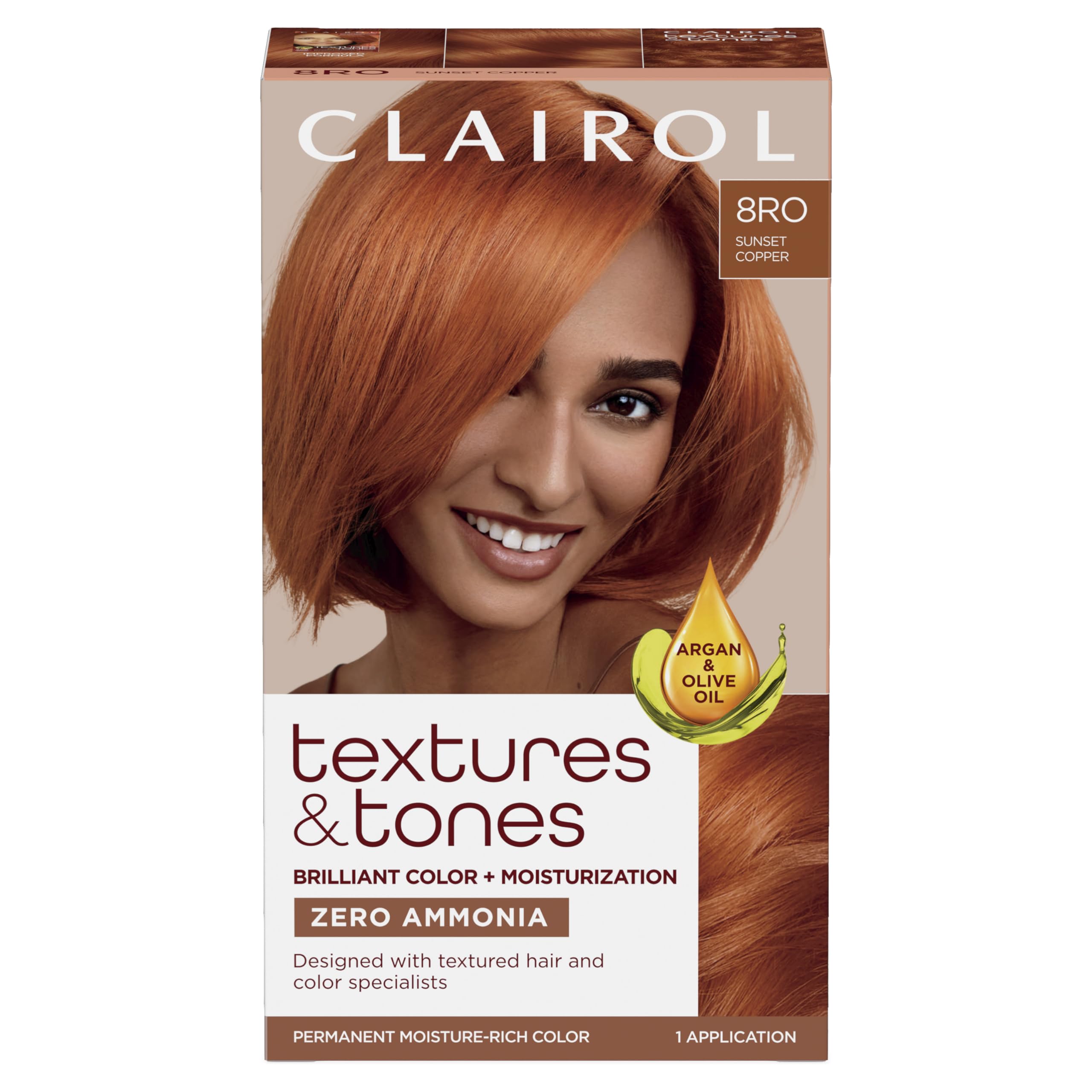 Tinte Para El Cabello Clairol Textures & Tones 8ro Sunset Copper Pack 1 - Venta Internacional.