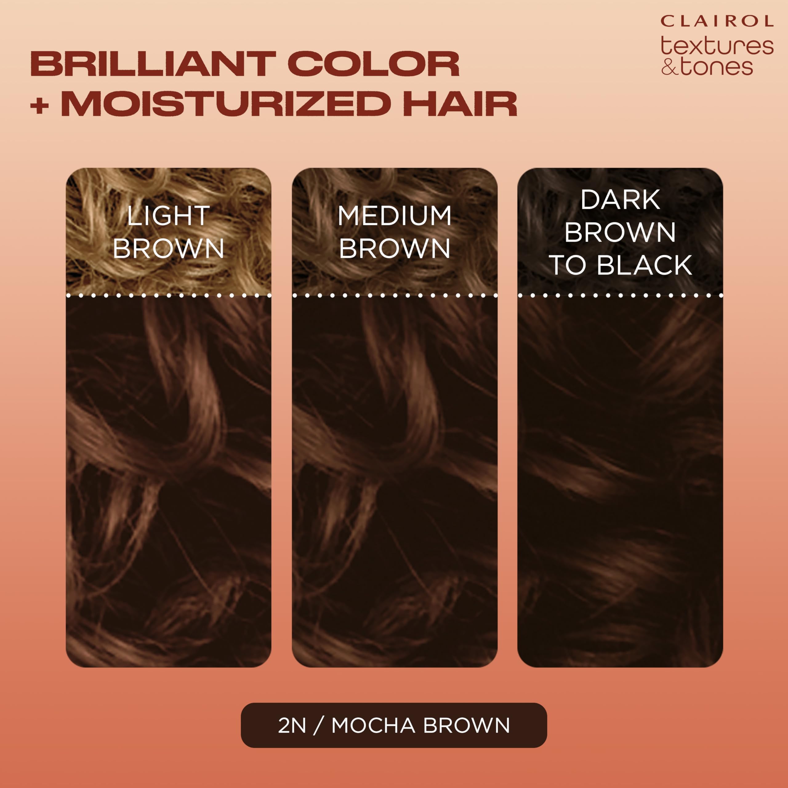 Foto 4 pulgar | Tinte Para El Cabello Clairol Textures & Tones 2n Moca Brown, Paquete De 1 - Venta Internacional.