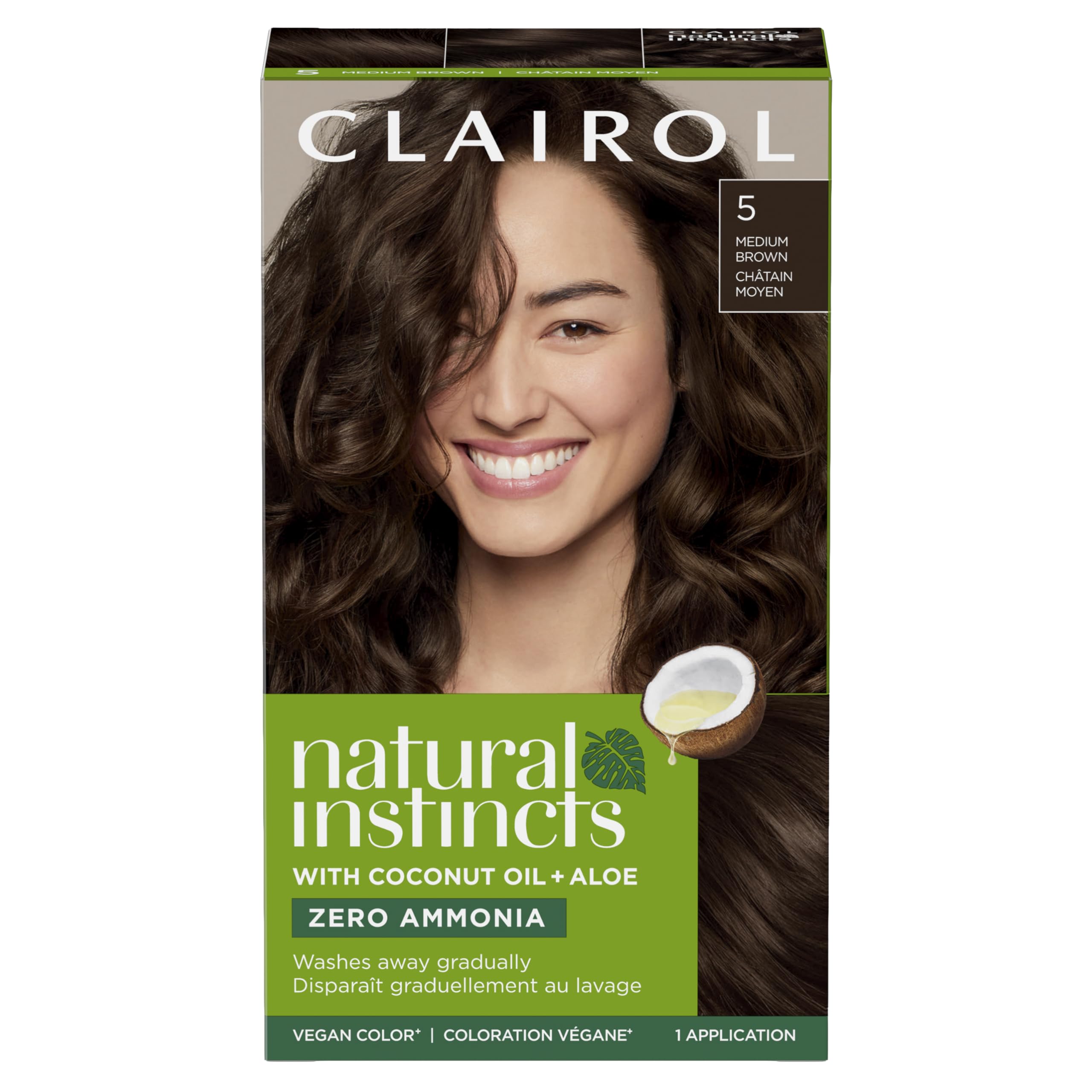 Tinte Para El Cabello Clairol Natural Instincts Demi-permanent 5 Marrón Medio - Venta Internacional.